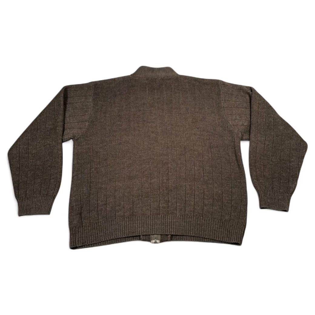 Vintage VINTAGE Northern Isles Sweater Adult XL Brown Cardigan Zip Rib Knit 90s Mens Size US XL / EU 56 / 4 - 3 Thumbnail