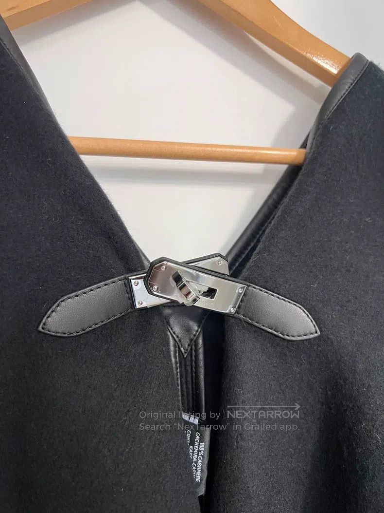 Hermes Hermes size 128*167cm Black Cashmere Cloak Size M / US 6-8 / IT 42-44 - 4 Thumbnail