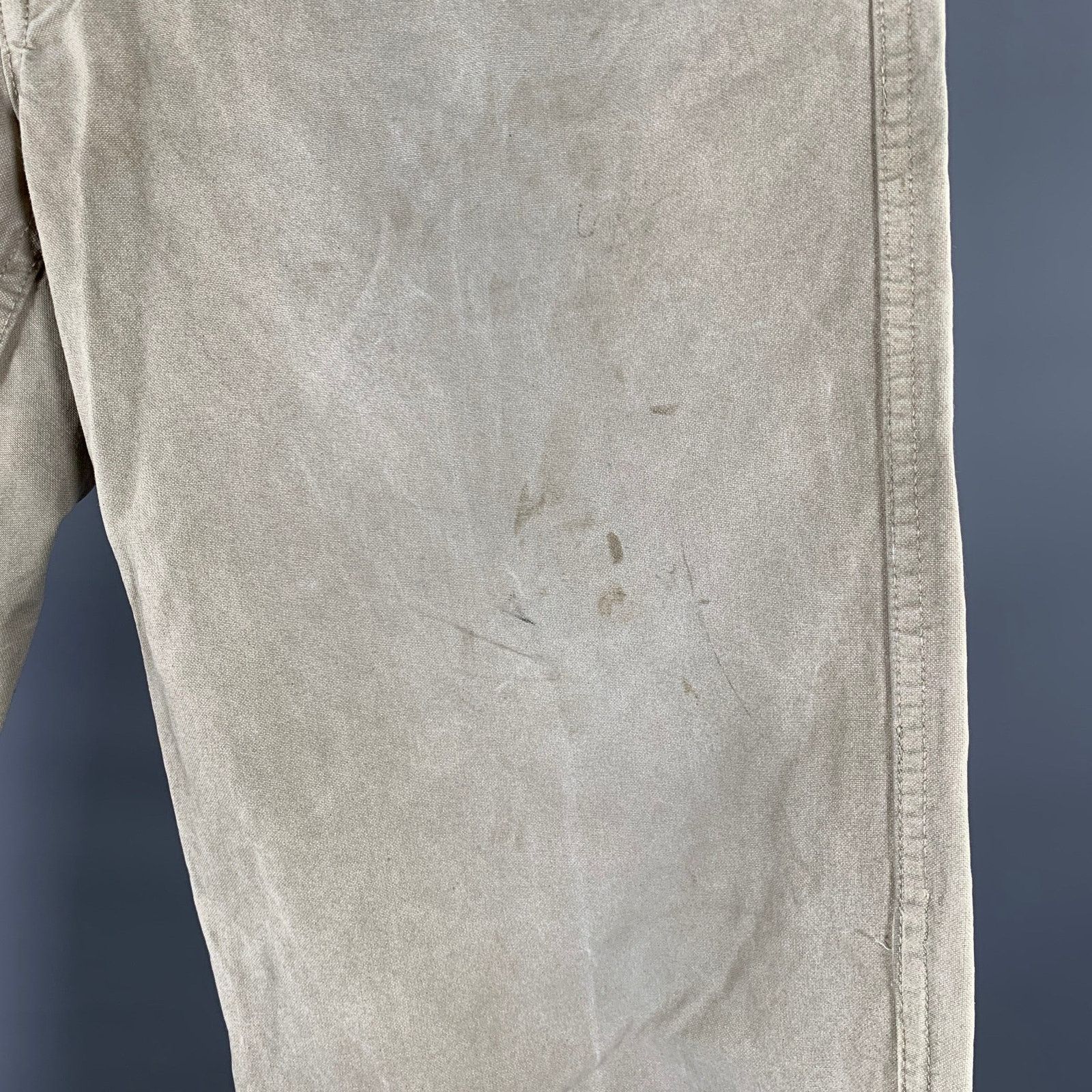 Visvim VISVIM Khaki Distressed Cotton Button Fly Casual Pants Size US 37 - 5 Thumbnail