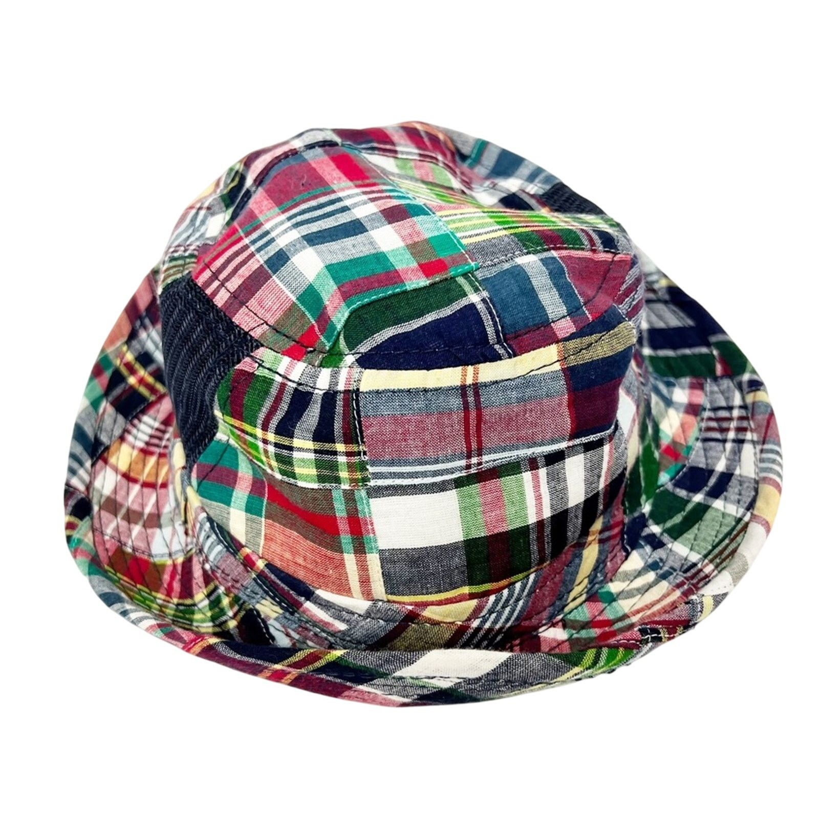 Other Broner Navy Plaid Summer Packable Sun Hat Kids Size Medium Size 26 - 1 Thumbnail
