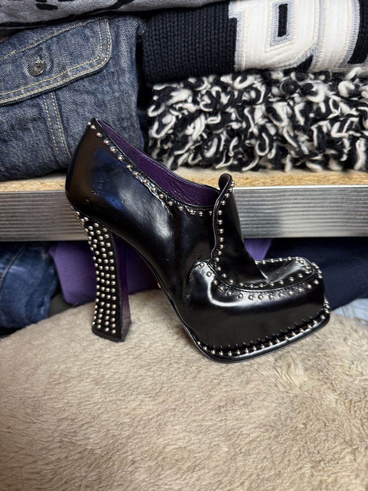 Prada PRADA Platform Heels Shoes y2k Over Metal archive Punk Size US 7 / IT 37 - 7 Thumbnail