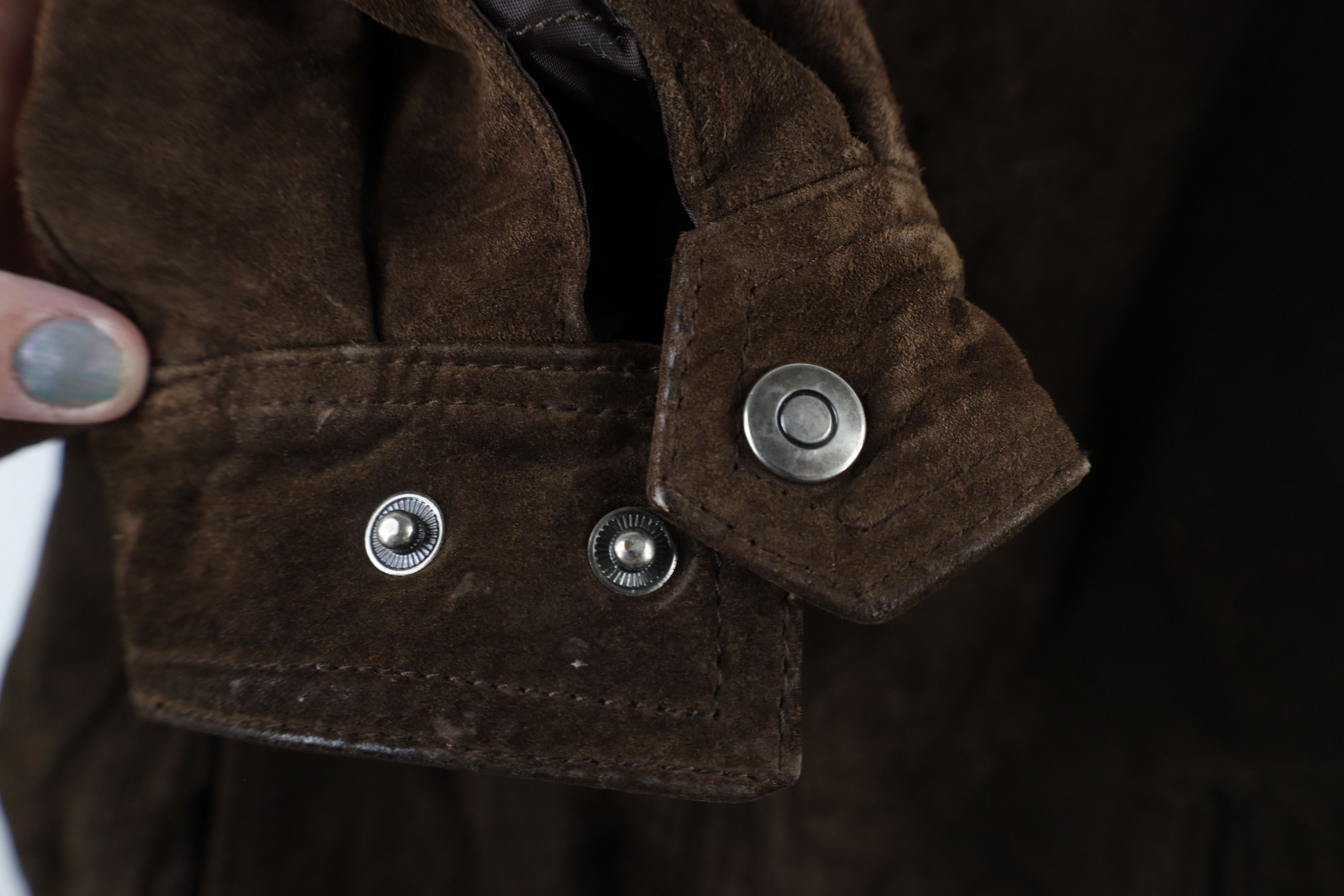 Vintage Vintage 90s Streetwear Suede Leather Bomber Jacket Brown Size US XL / EU 56 / 4 - 7 Thumbnail