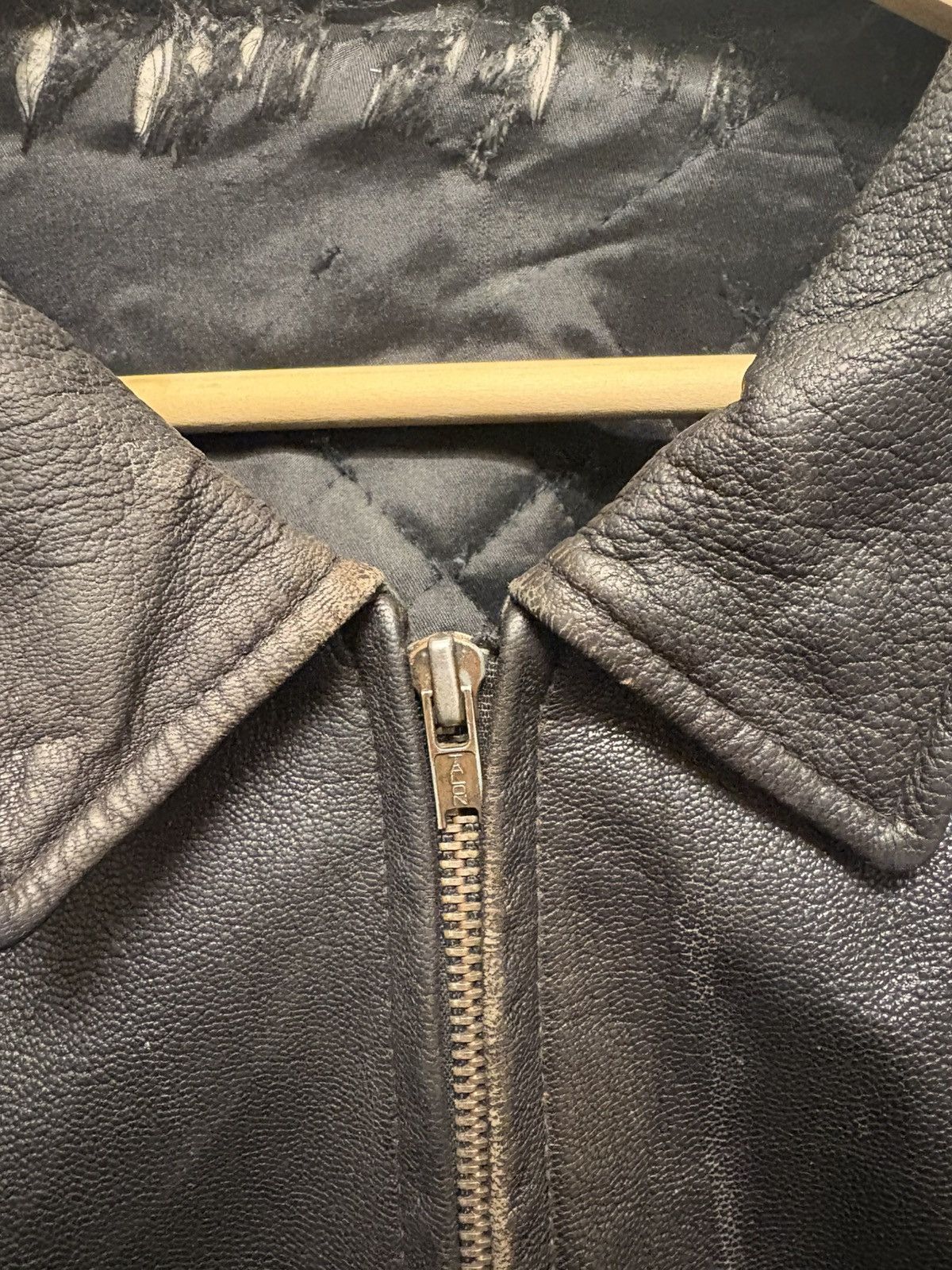 Genuine Leather 1980s True Vintage Black Calf Skin Leather Jacket Size US L / EU 52-54 / 3 - 2 Thumbnail