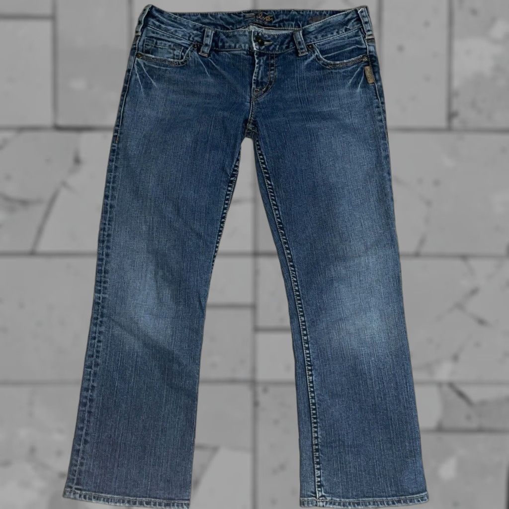 Silver Jeans Co. Silver Jeans Women's Santorini Silver Straight Jeans 30x28 Metal Theme Size 30" / US 8 / IT 44 - 1 Thumbnail
