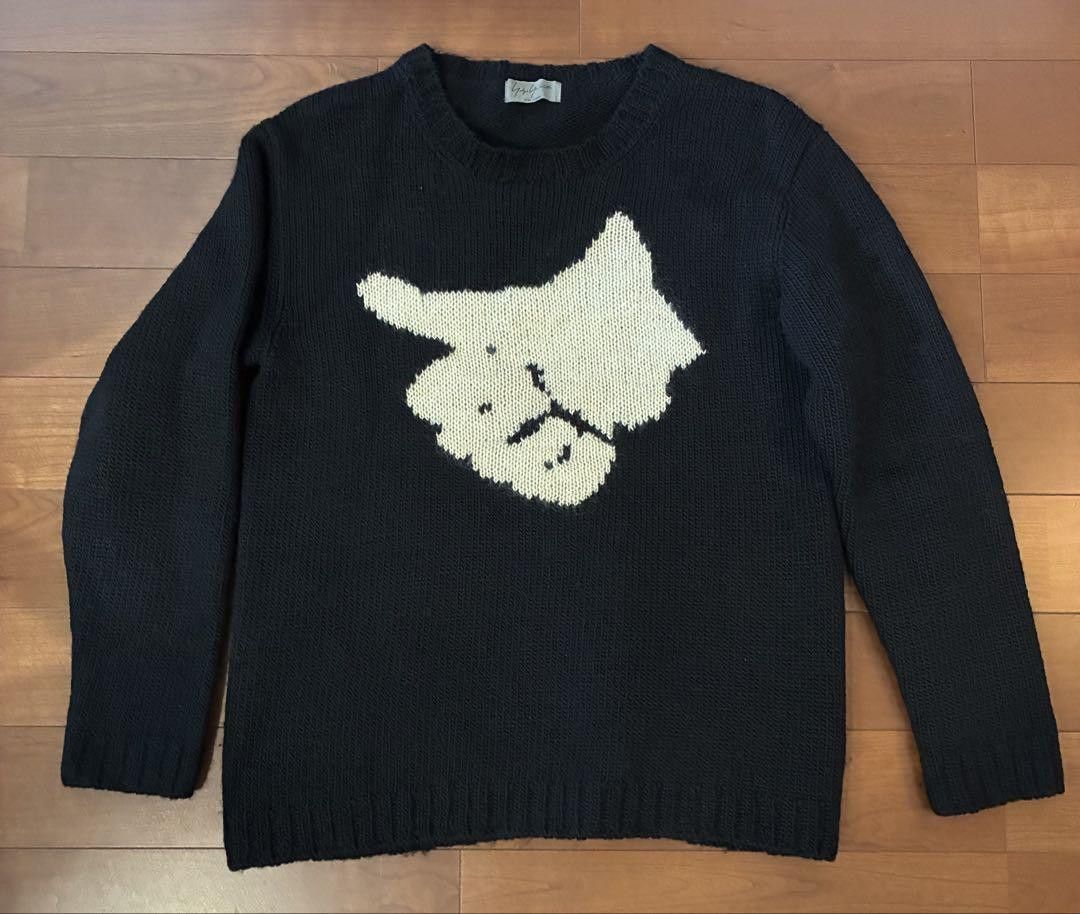 Yohji Yamamoto POUR HOMME archive 11aw hand printed knit Size US L / EU 52-54 / 3 - 1 Thumbnail