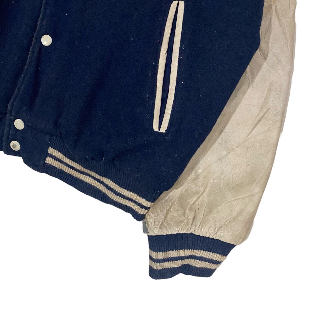Vintage 🔥VINTAGES SUNTORY BOSS COFFEE WOOL LEATHER VARSITY JACKET Size US L / EU 52-54 / 3 - 5 Thumbnail