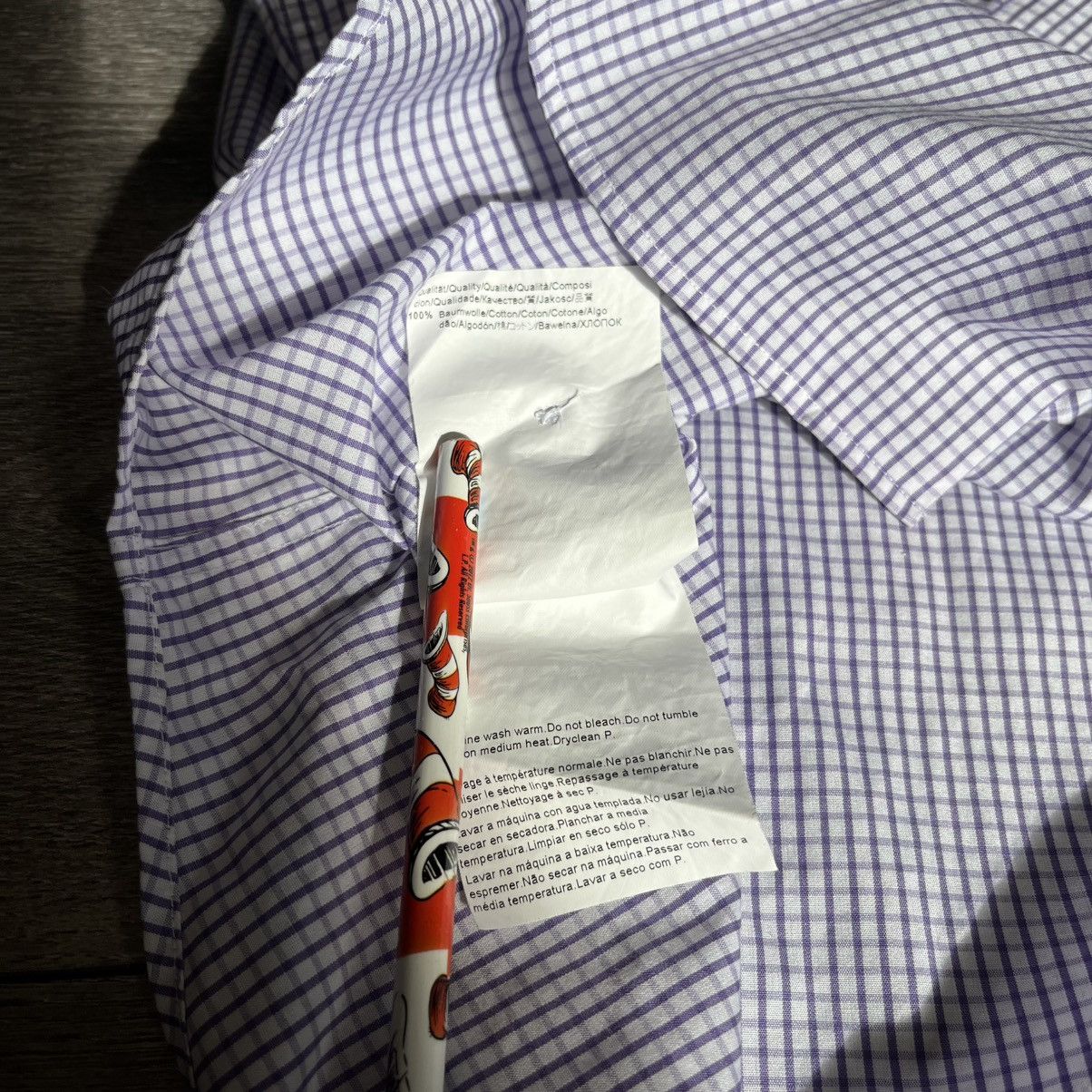Designer × Hugo Boss × Vintage Vintage Hugo Boss Check Purple/White Button Up Dress Shirt Size US XL / EU 56 / 4 - 5 Thumbnail