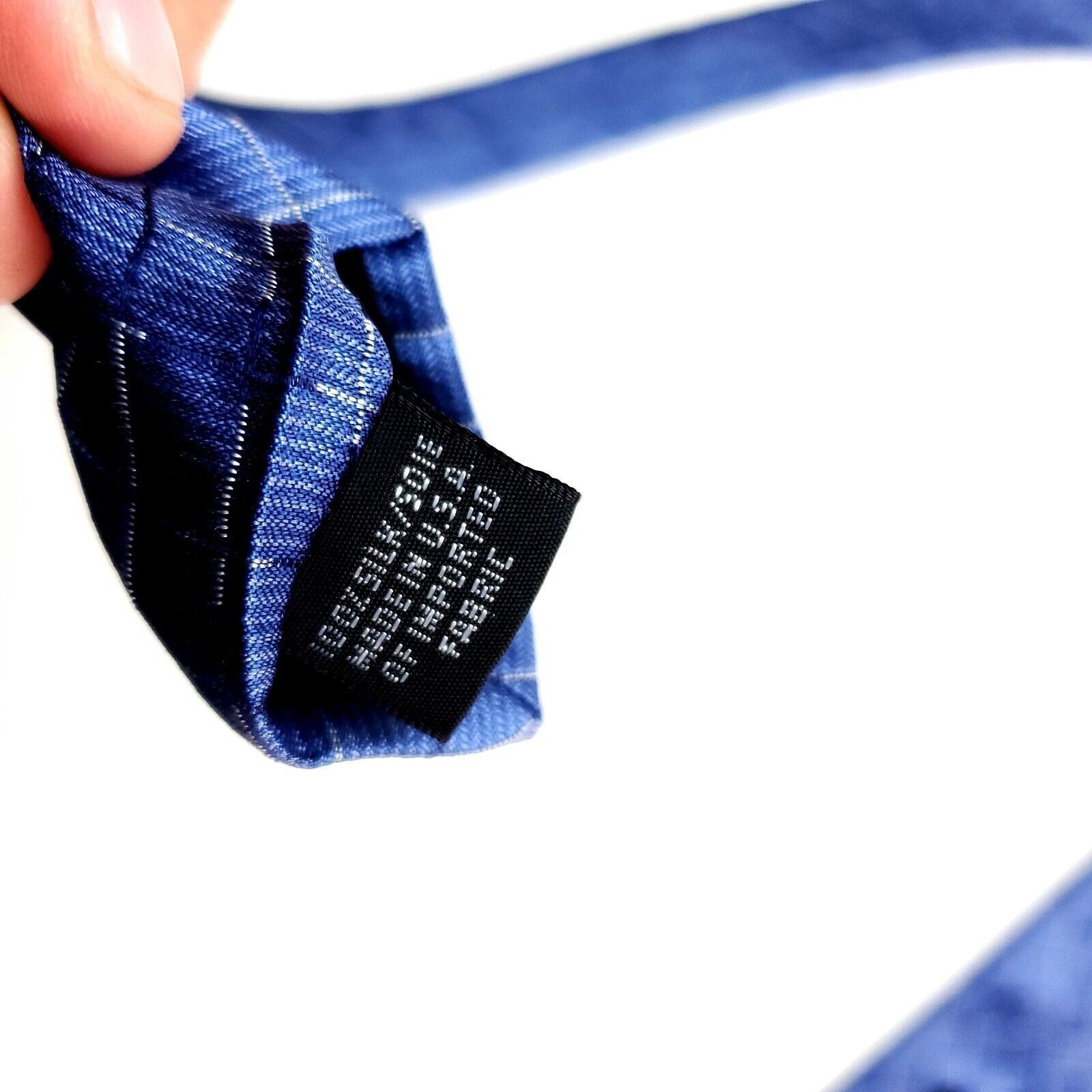 Calvin Klein Calvin Klein Silk Tie Blue Woven Plaid Size ONE SIZE - 4 Thumbnail