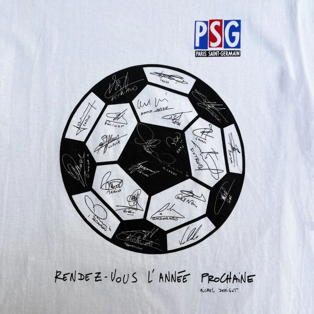 Vintage PSG Paris Saint-Germain 1990 90s Vintage Football T-Shirt Size US XL / EU 56 / 4 - 2 Thumbnail