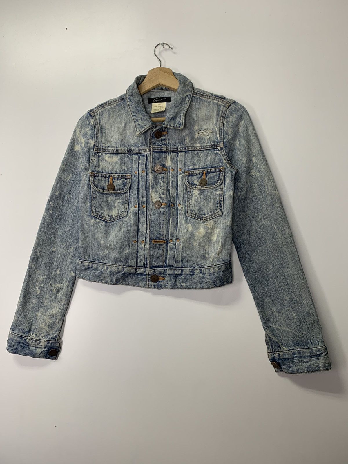 Japanese Brand Stunner crop denim jacket Size US S / EU 44-46 / 1 - 6 Thumbnail