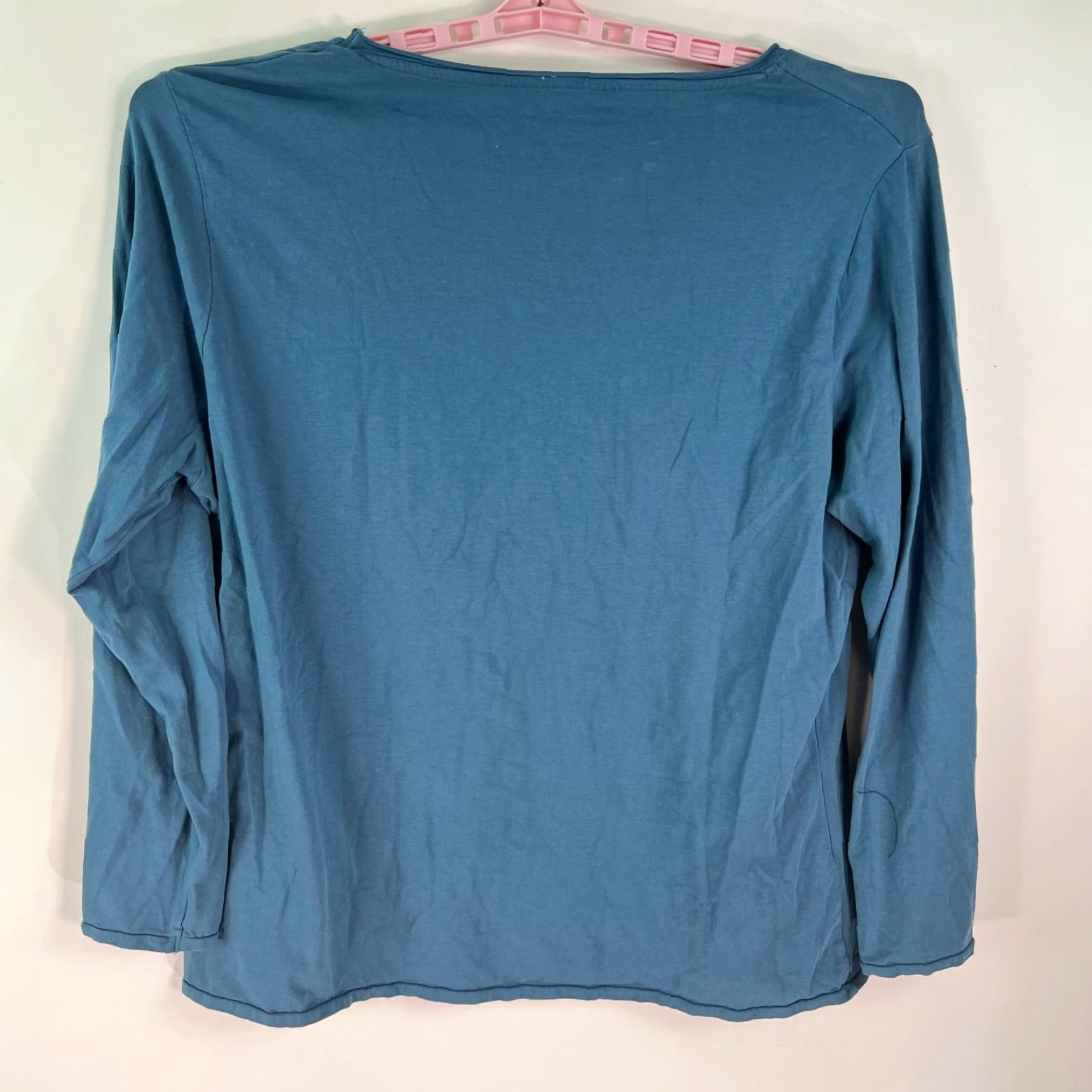 Vintage North River Womens T-Shirt Blue Round Neck Long Sleeve 2X Plus Size Shirts Casual Womens Blue 2X North River Outfitters Size XXL / US 16-18 / IT 52-54 - 2 Thumbnail