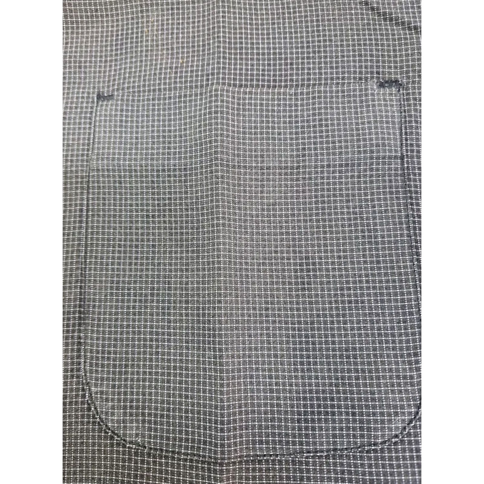 Vintage Woody's Retro Lounge Shirt Mens Short Sleeve Brown XL Button-Up Collared Retro Pattern Check Pockets Vintage No Size US XL / EU 56 / 4 - 5 Thumbnail