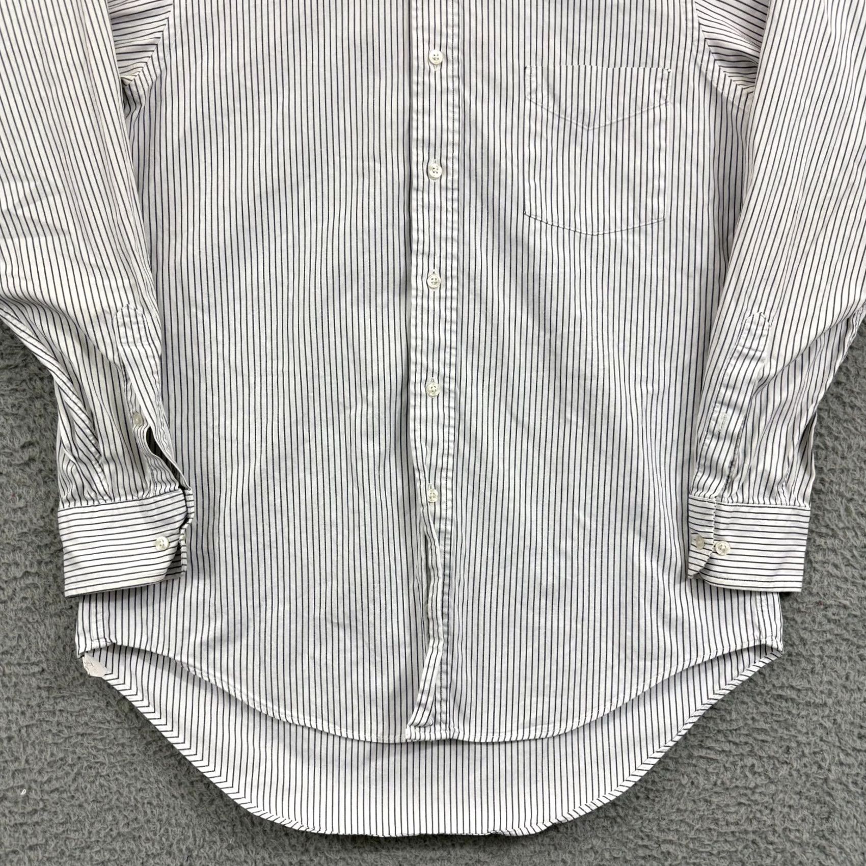 Van Heusen VINTAGE Van Heusen 417 Pinpoint Oxford Shirt Men M Blue Striped Long Sleeve Size US M / EU 48-50 / 2 - 3 Thumbnail