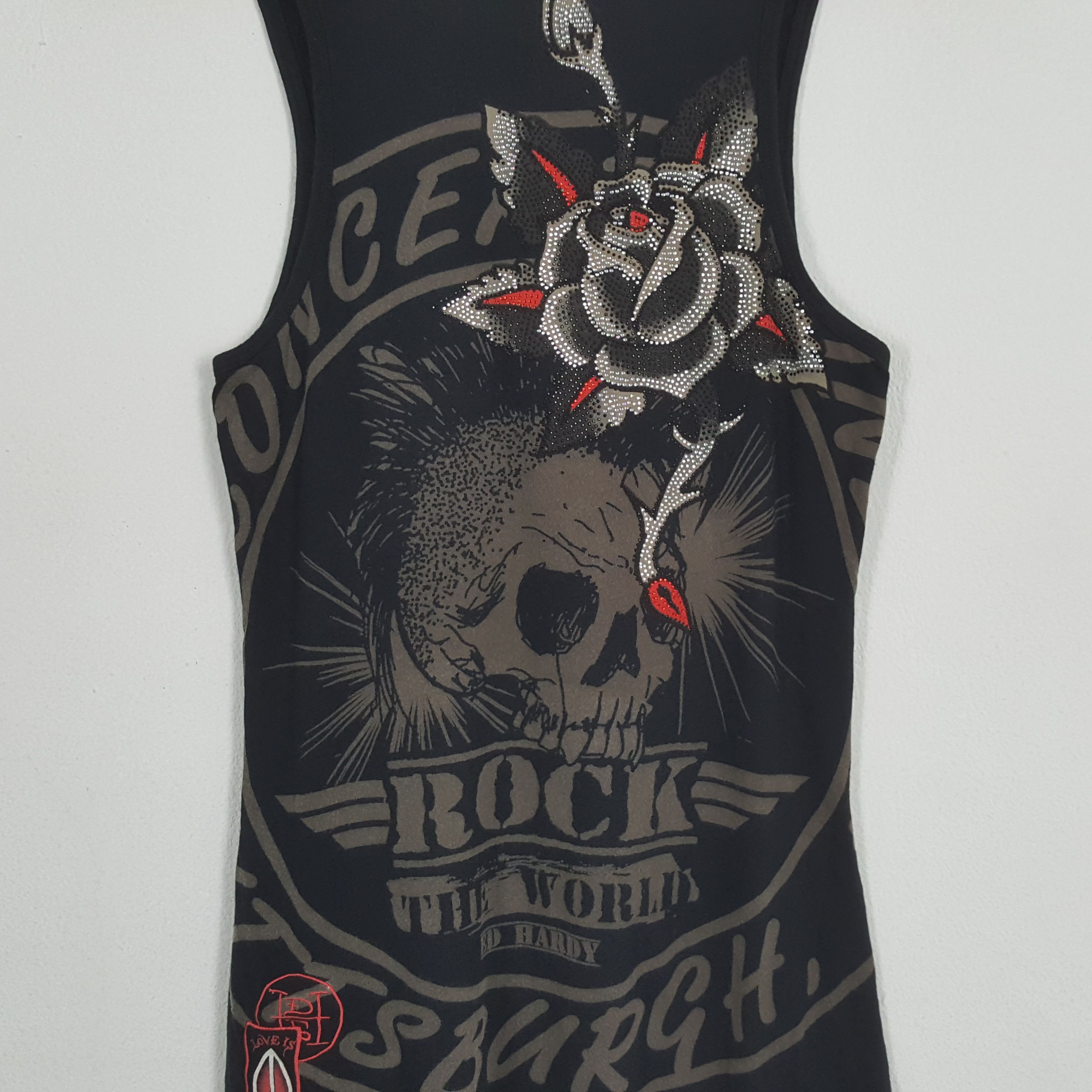 Christian Audigier × Ed Hardy × Vintage Vintage ED-HARDY by CHRISTIAN AUDIGIER Designer Tank Top Size US XS / EU 42 / 0 - 4 Thumbnail