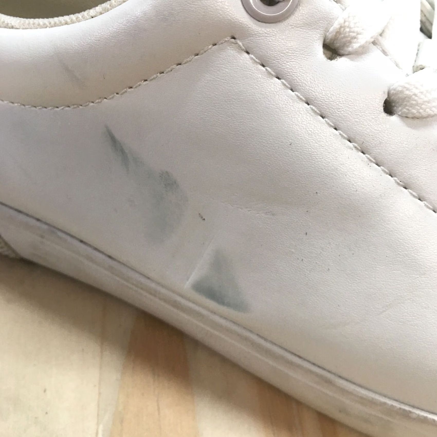 H&M Divided by H&M Shoes Womens 8 Sneakers White Leather Lace Up Round Toe Low Top Nike Size M / US 6-8 / IT 42-44 - 3 Thumbnail