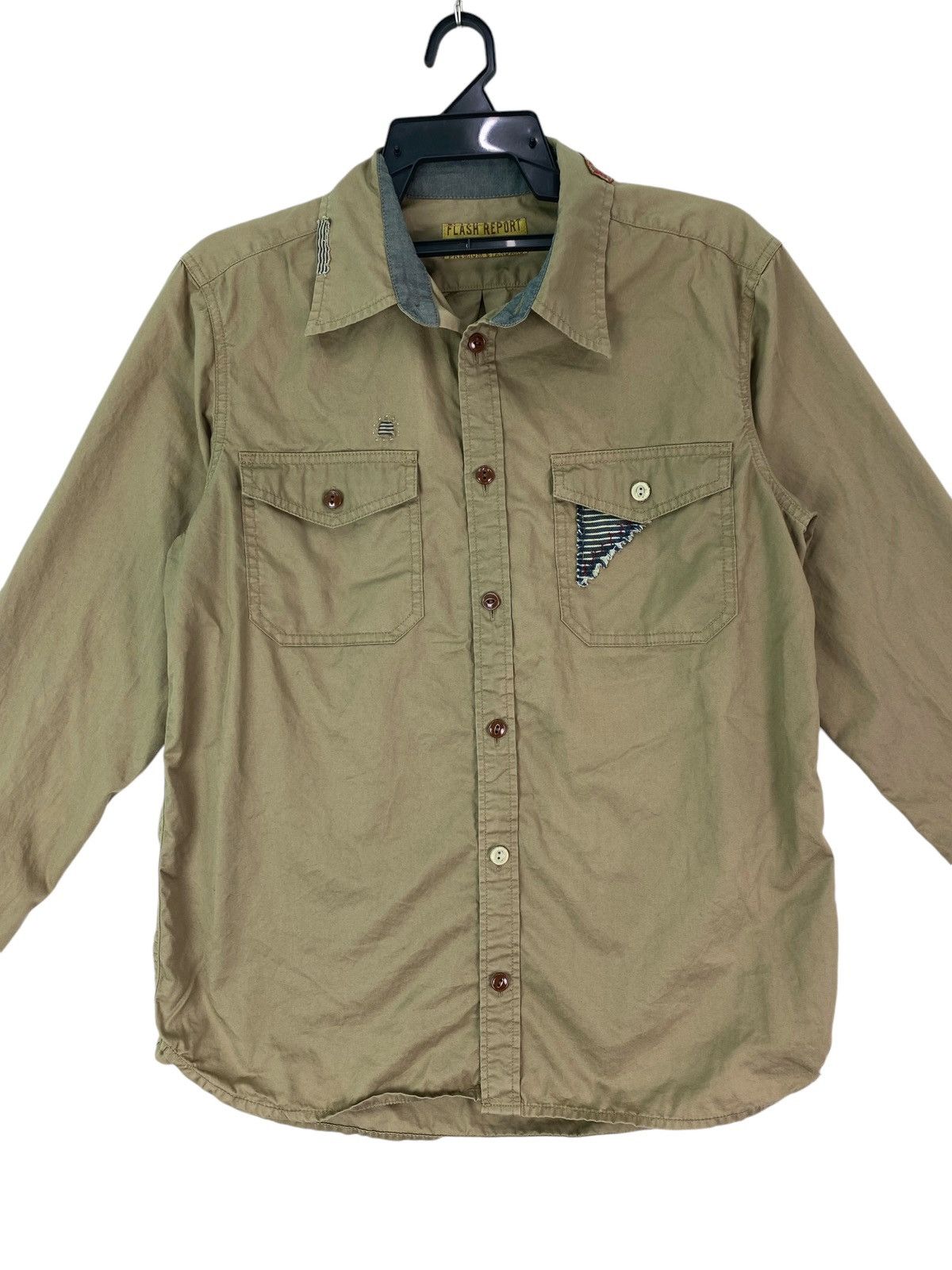 Japanese Brand × Vintage Flash Report button up grunge boho style shirts Size US L / EU 52-54 / 3 - 2 Thumbnail