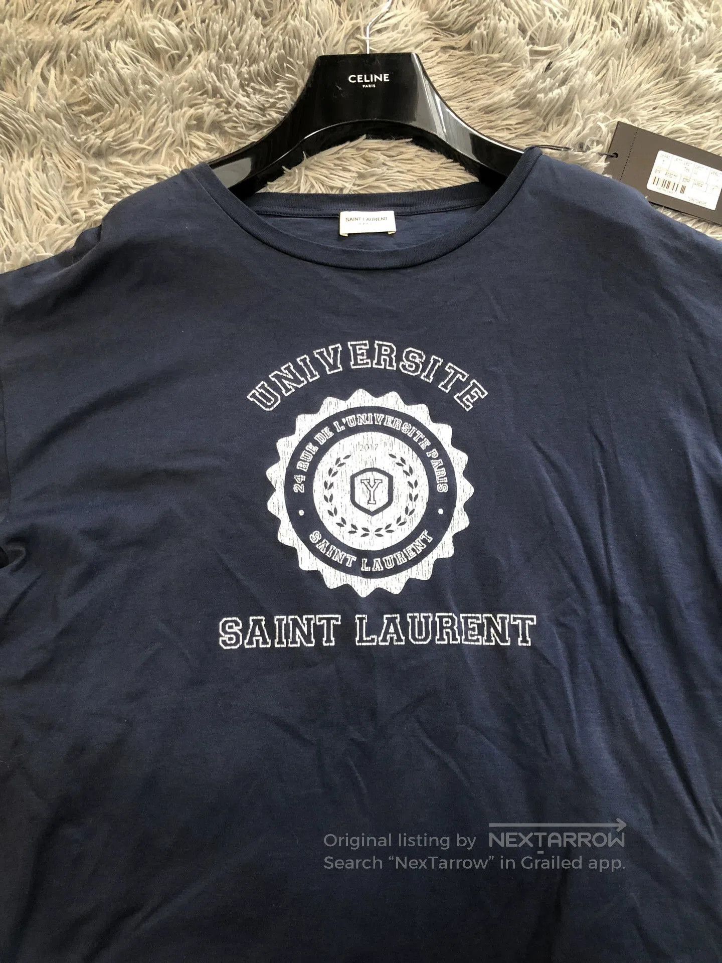 Saint Laurent Paris Saint Laurent SLP Logo Print Tee. Size US XS / EU 42 / 0 - 2 Thumbnail