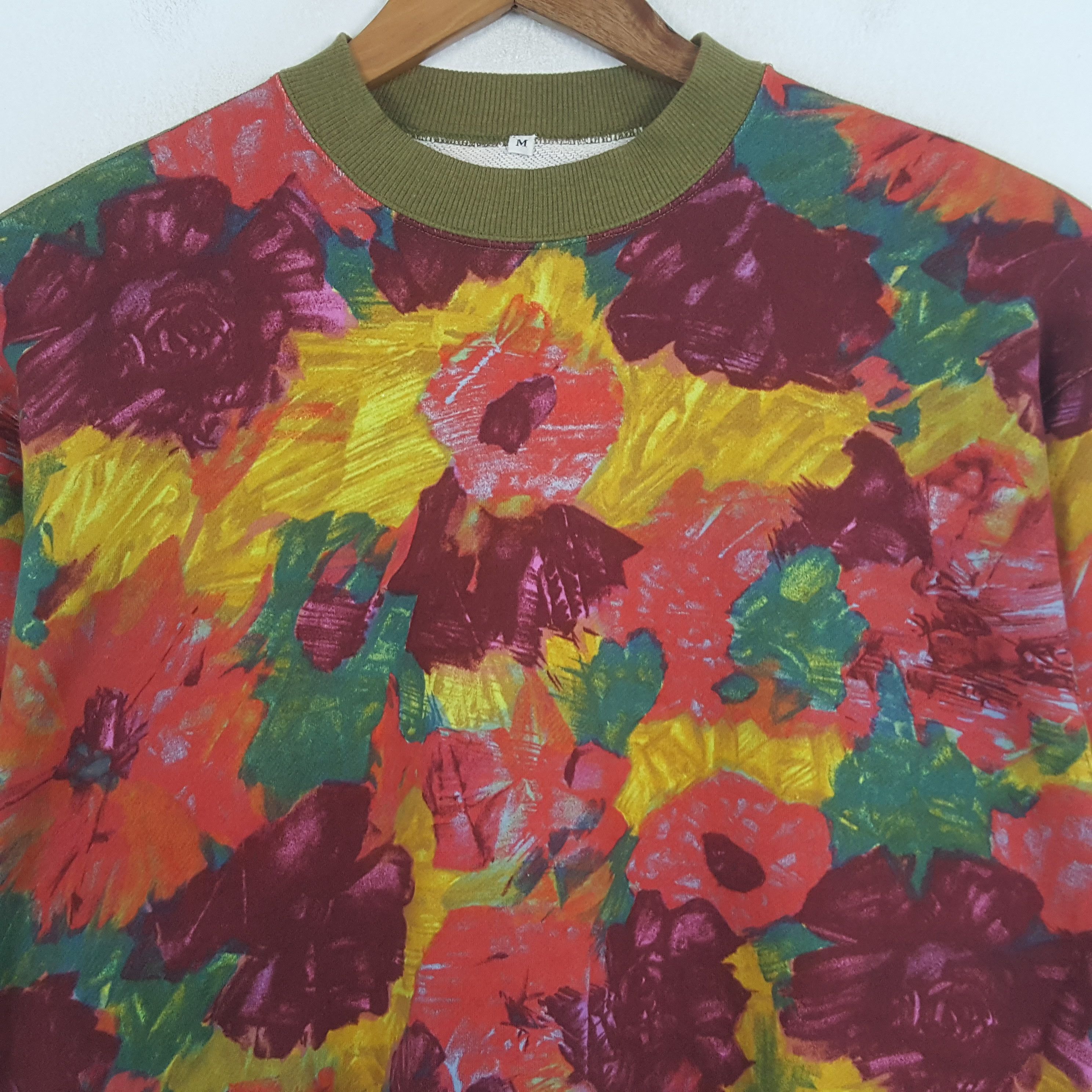 Designer × Vintage Vintage Flowers Art Fashion Designer Style Sweatshirt Size US M / EU 48-50 / 2 - 2 Thumbnail