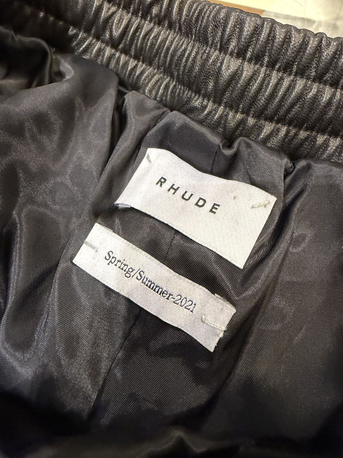 Rhude Rhude SS21 Black Leather Shorts Size US 30 / EU 46 - 3 Thumbnail