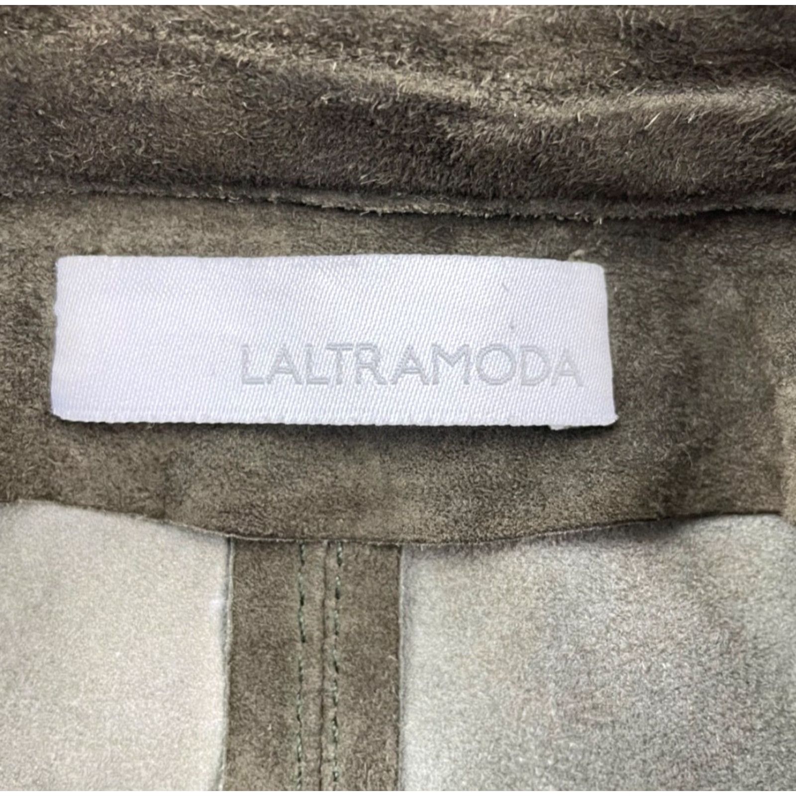 Vintage Laltramoda Women's Suede Leather Duster Jacket Green Italy Size 42 IT) Size M / US 6-8 / IT 42-44 - 4 Thumbnail