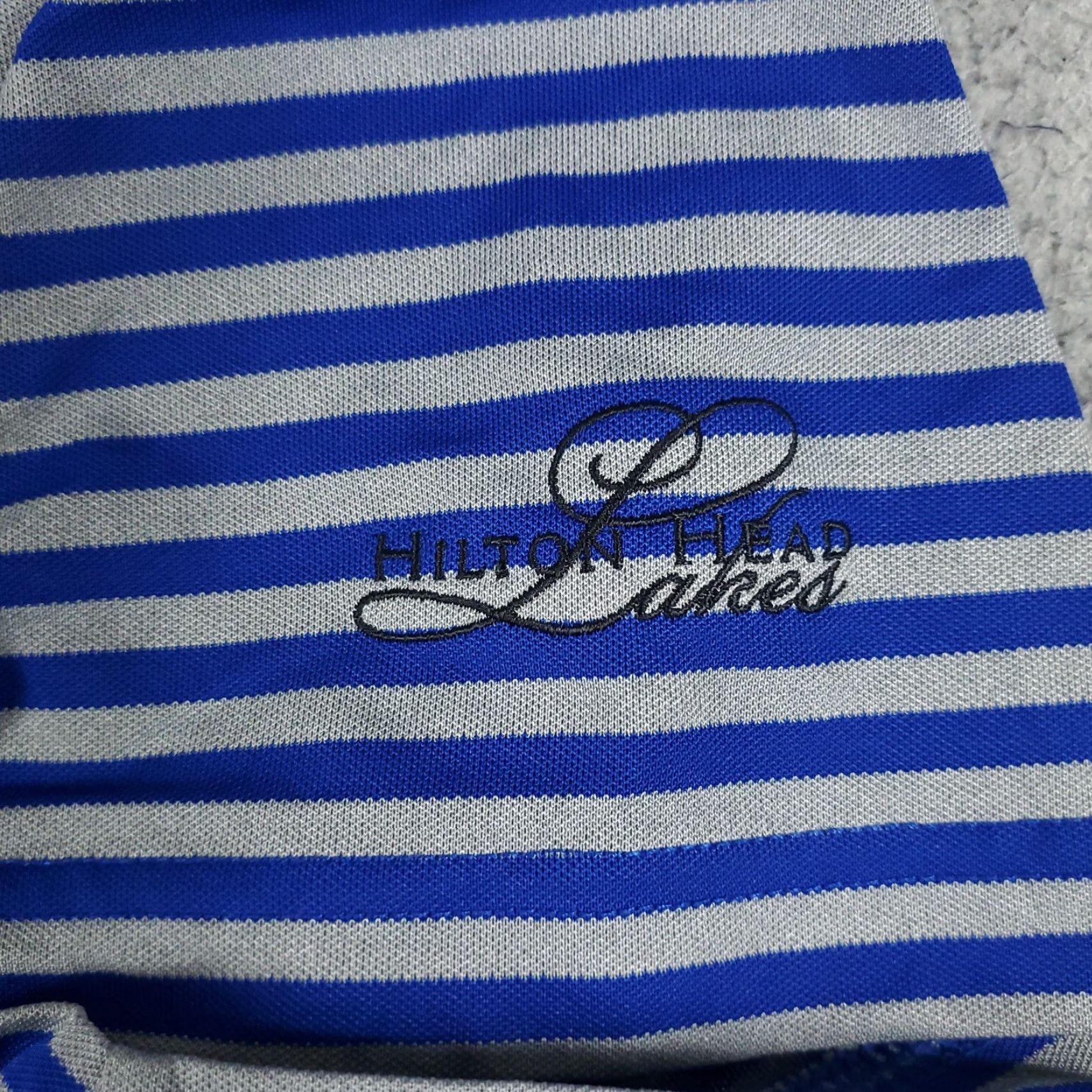 Footjoy FJ Polo Shirt Mens Large Blue Striped Casual Golf Short Sleeve Shirt Size US L / EU 52-54 / 3 - 3 Thumbnail