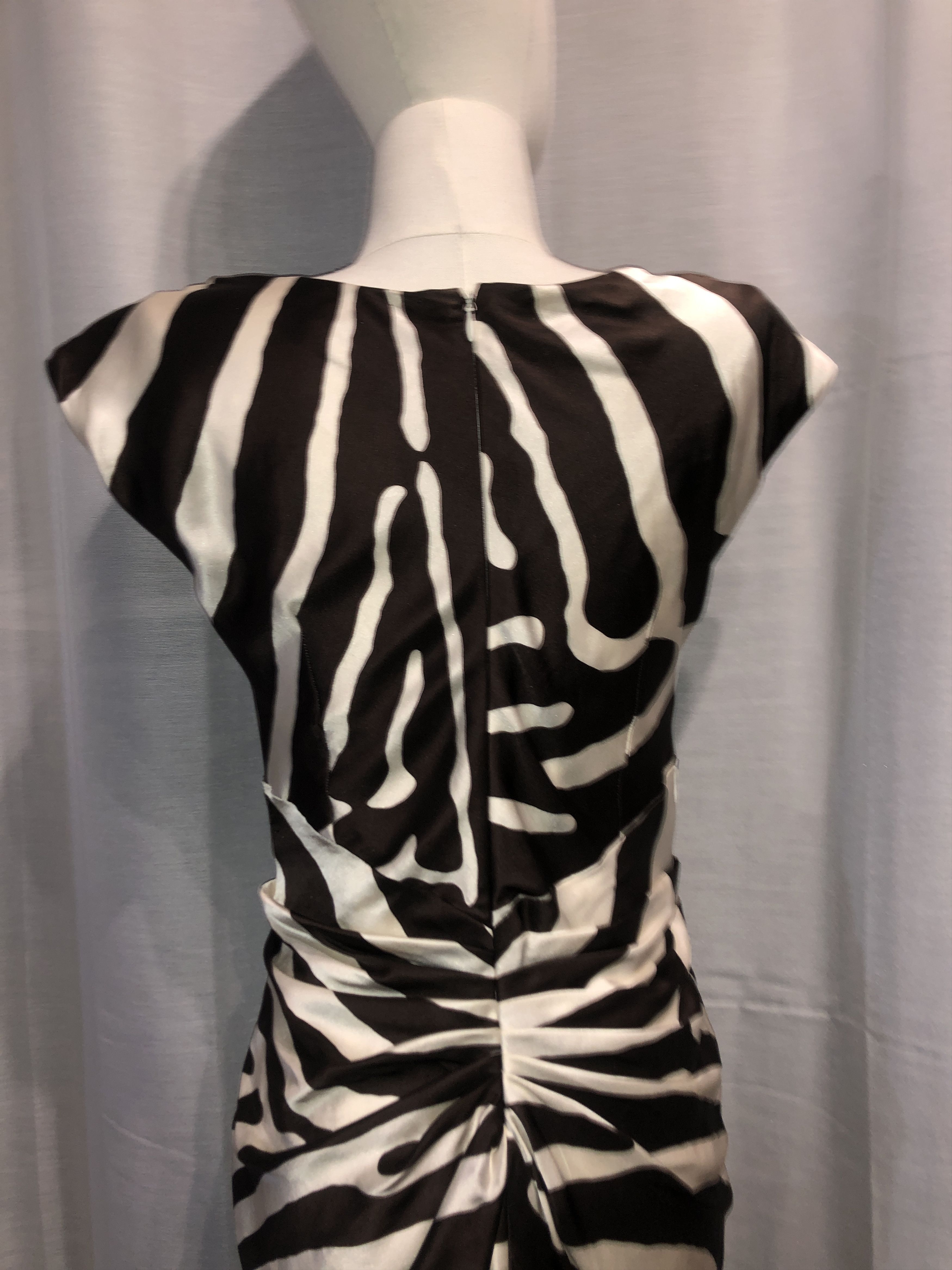 Dior S/S 2009 Zebra Print Silk Dress Size M / US 6-8 / IT 42-44 - 15 Thumbnail
