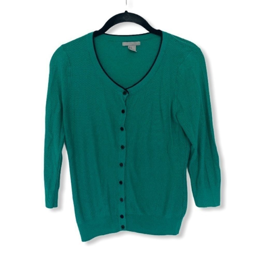 H&M H&M Button Front Lightweight Textured Top | Size M Size M / US 6-8 / IT 42-44 - 1 Thumbnail