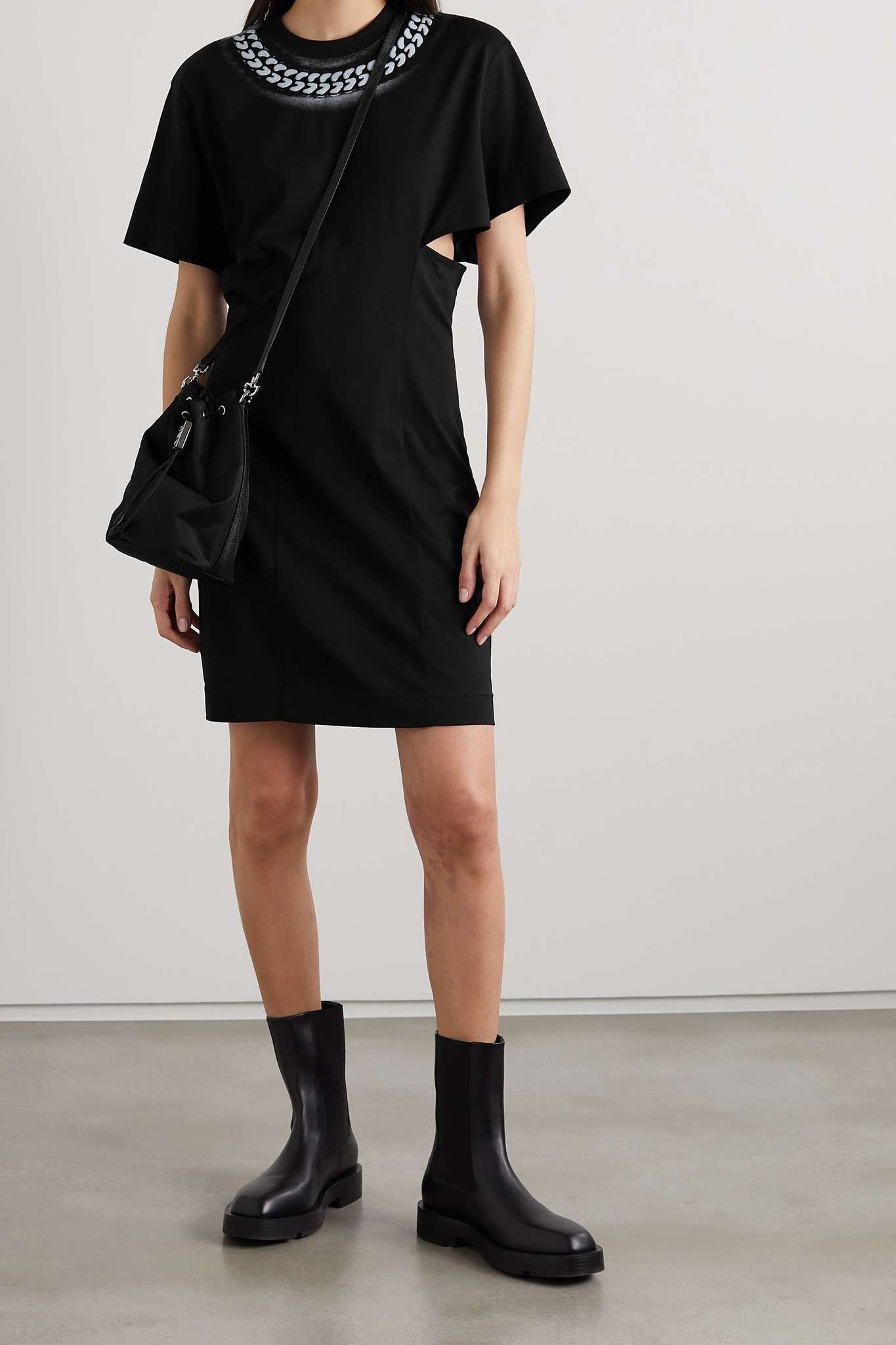 Givenchy o1y0925 Mini Dress in Black Size S / US 4 / IT 40 - 2 Thumbnail