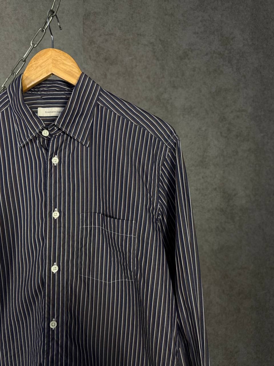 Ermenegildo Zegna Ermenegildo Zegna luxury designer striped shirt Size US M / EU 48-50 / 2 - 2 Thumbnail