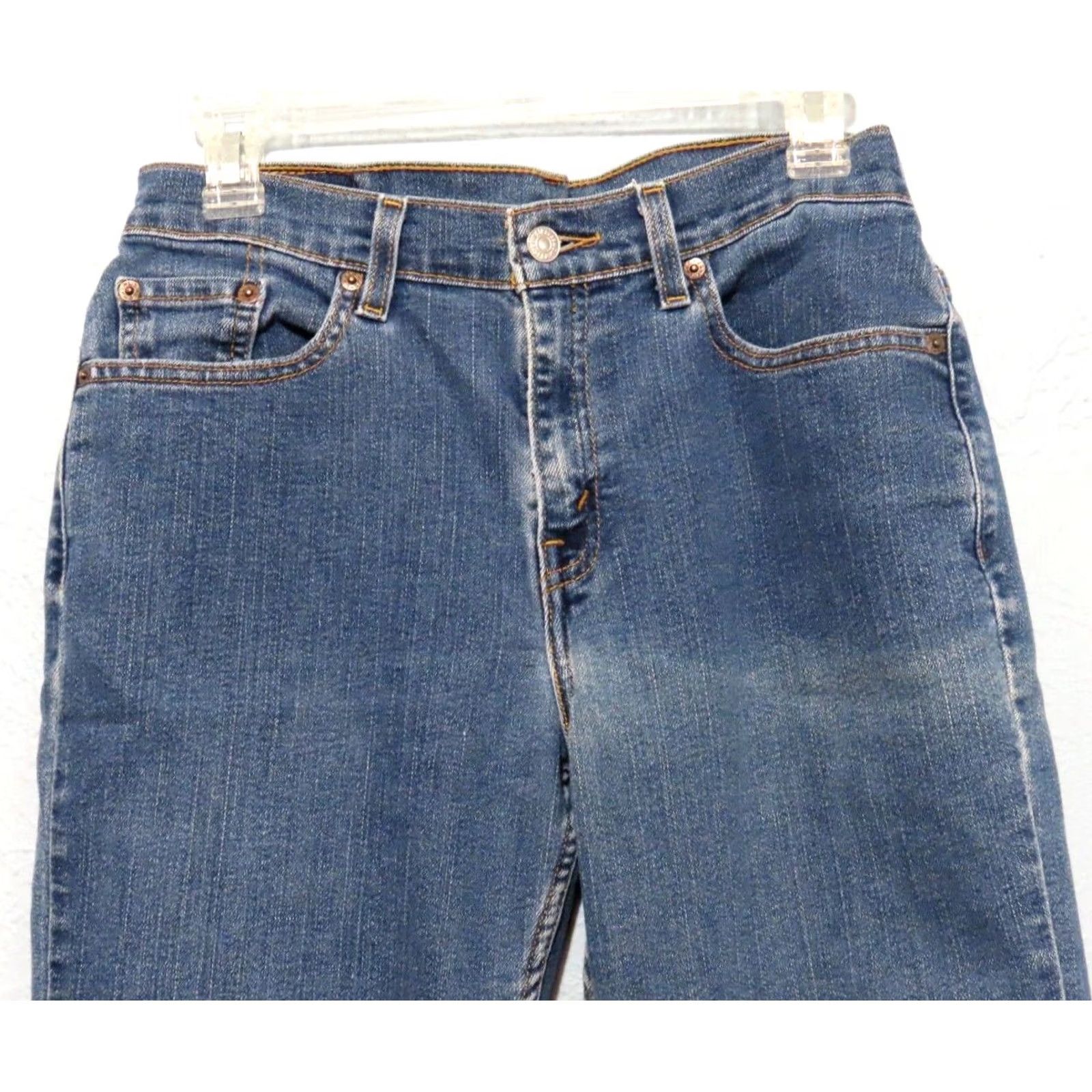 Levi's Levi's 515 Boot Cut Jeans 28x26 Regular Blue Women Adult 10 Denim Stretch Comfort Logo 5-Pocket Mid Rise Vintage No N/A Size 32" / US 10 / IT 46 - 3 Thumbnail