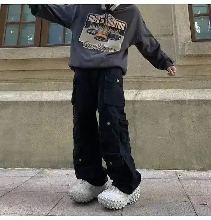 Japanese Brand Black Color Multi-pocket Cargo Pant Size US 32 / EU 48 - 6 Thumbnail