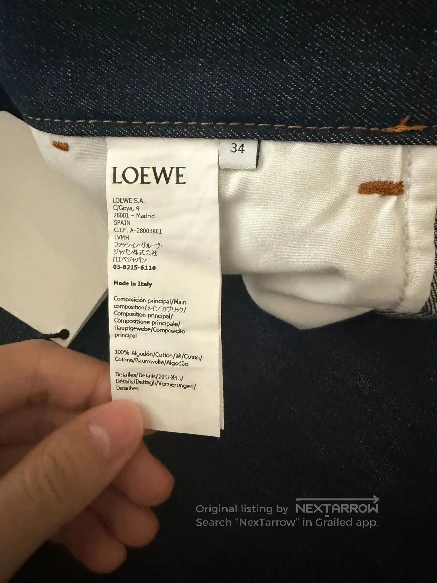 Loewe new loewe embroidered logo denim pants. Size US 34 / EU 50 - 4 Thumbnail
