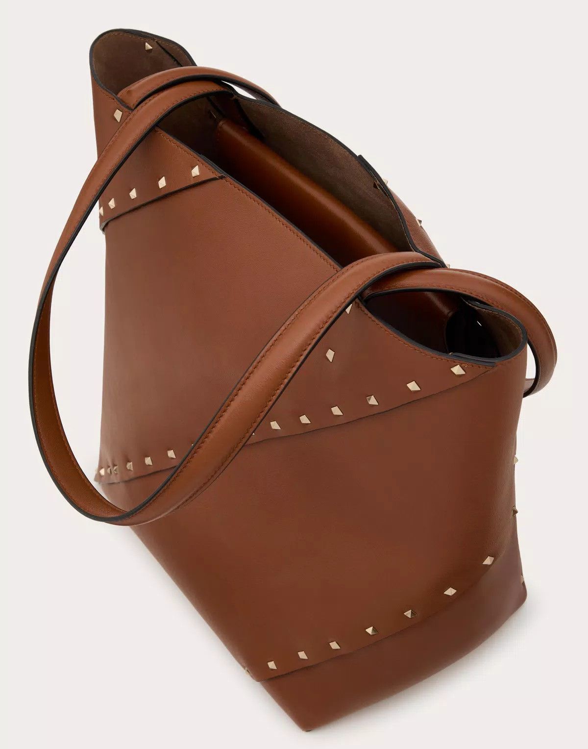 Valentino oc11z0725 Size:OS/ Wispy Shopping Bag In Calfskin in Brown Size ONE SIZE - 5 Thumbnail