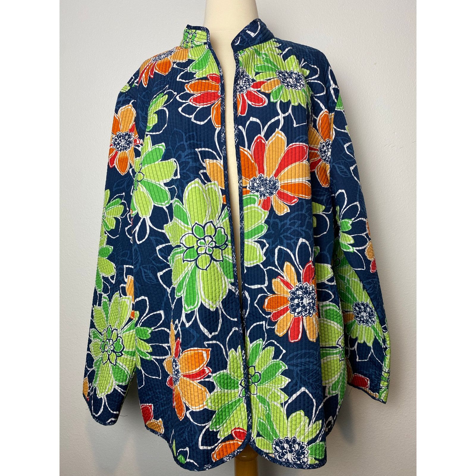 Nordstrom Alfred Dunner Sz 22 Reversible Lightweight Open Front Jacket Size 3XL / US 20-22 - 1 Thumbnail