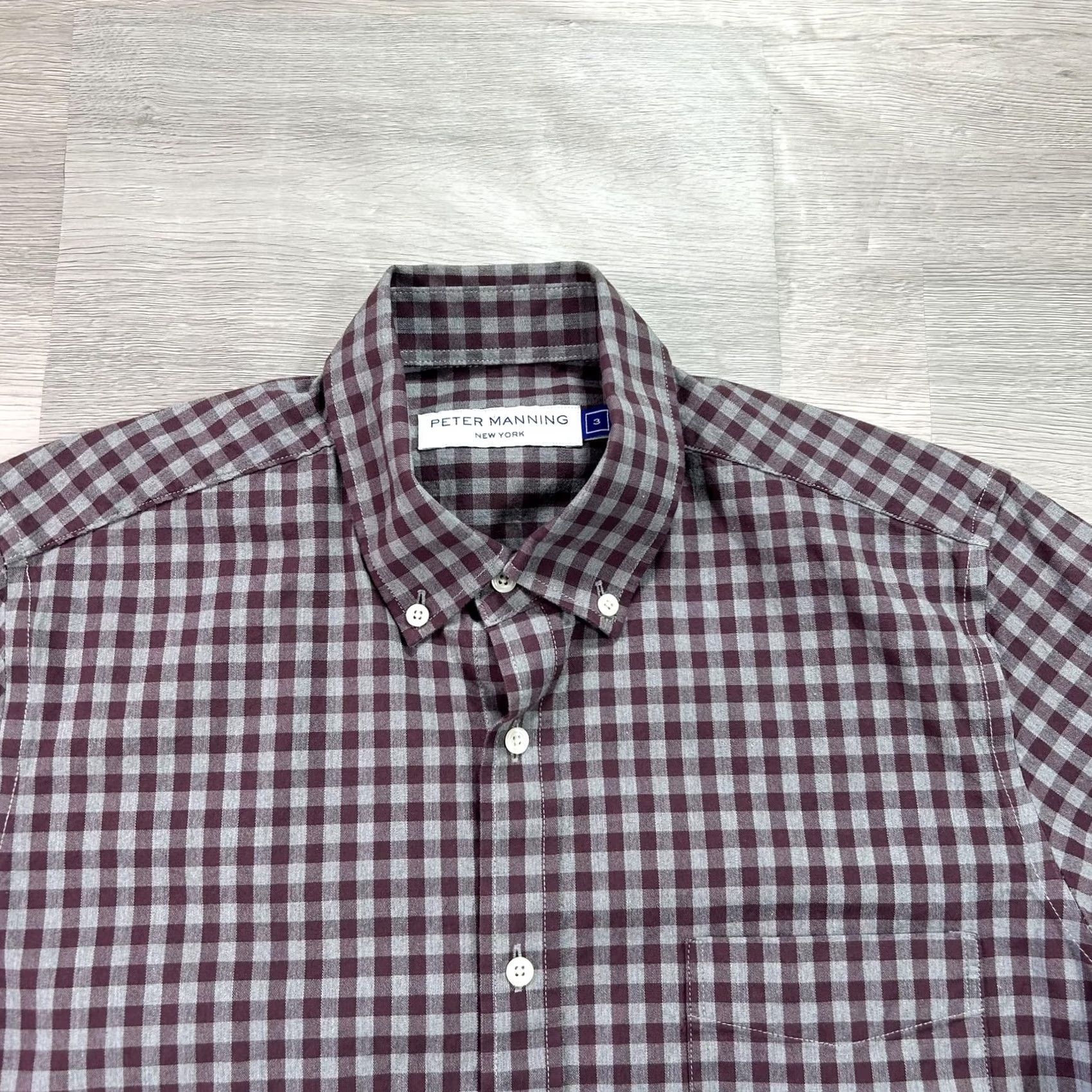 Vintage Peter Manning Shirt Mens Medium Red Gray Check Long Sleeve Button Up Stretch Size US M / EU 48-50 / 2 - 3 Thumbnail