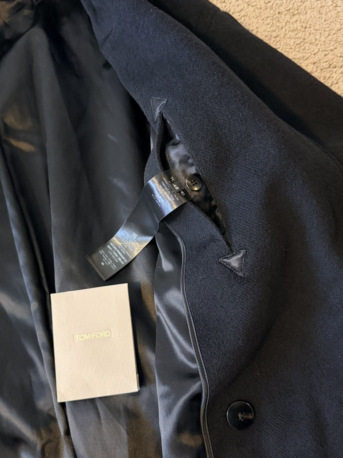Tom Ford [NWT] TOM FORD Double-Breasted Virgin Wool Felt Coat Size US L / EU 52-54 / 3 - 10 Thumbnail