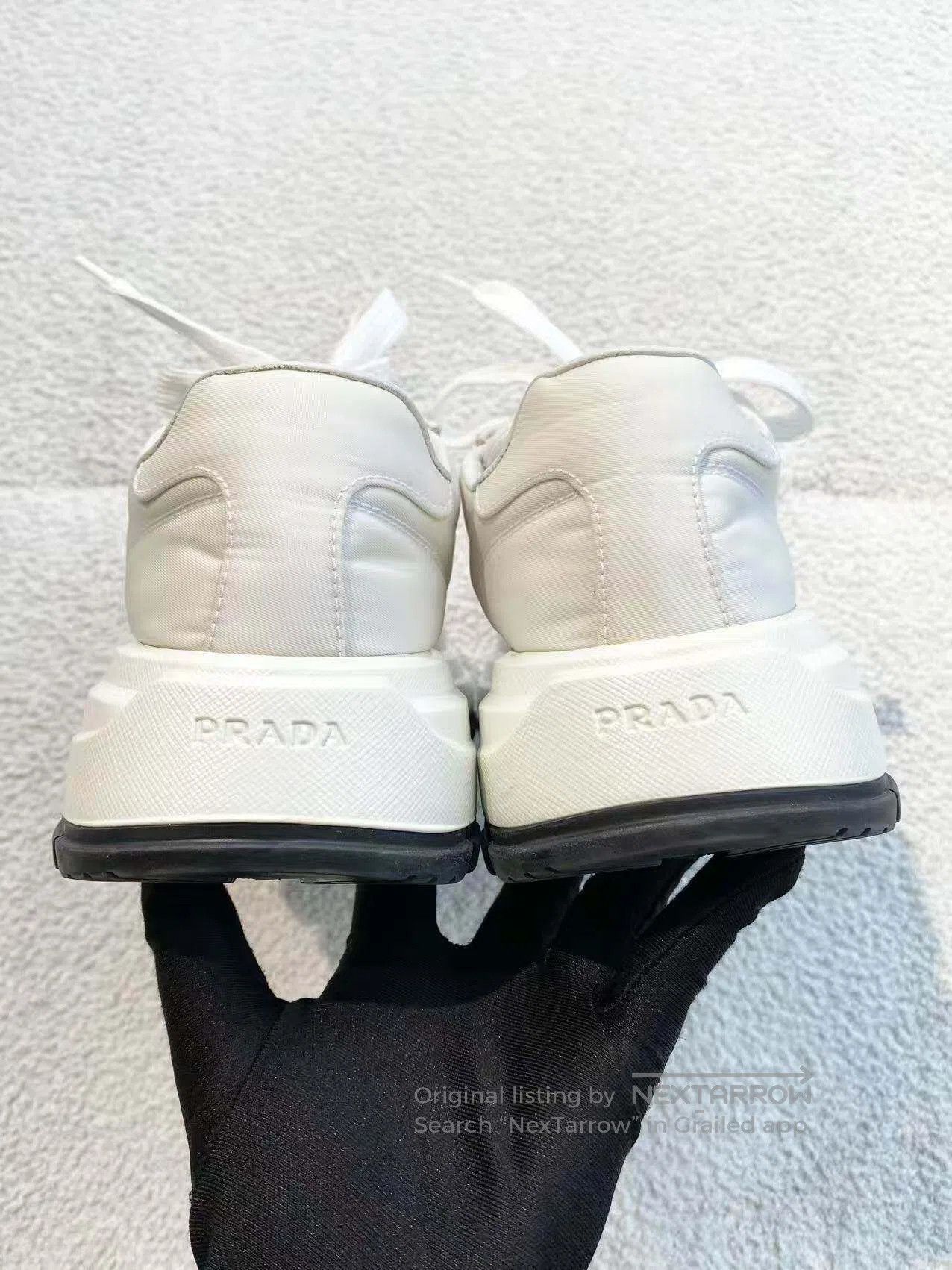 Prada Prada White triangle sneakers| Size US 7 / IT 37 - 5 Thumbnail