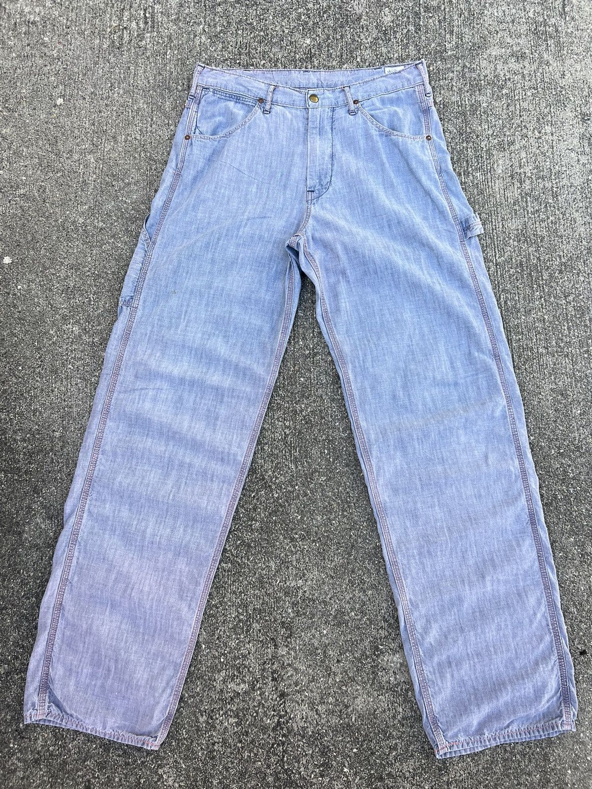 Orslow Vintage Orslow Sun Fade Chambray Carpenter Work Pant Size US 31 - 1 Thumbnail