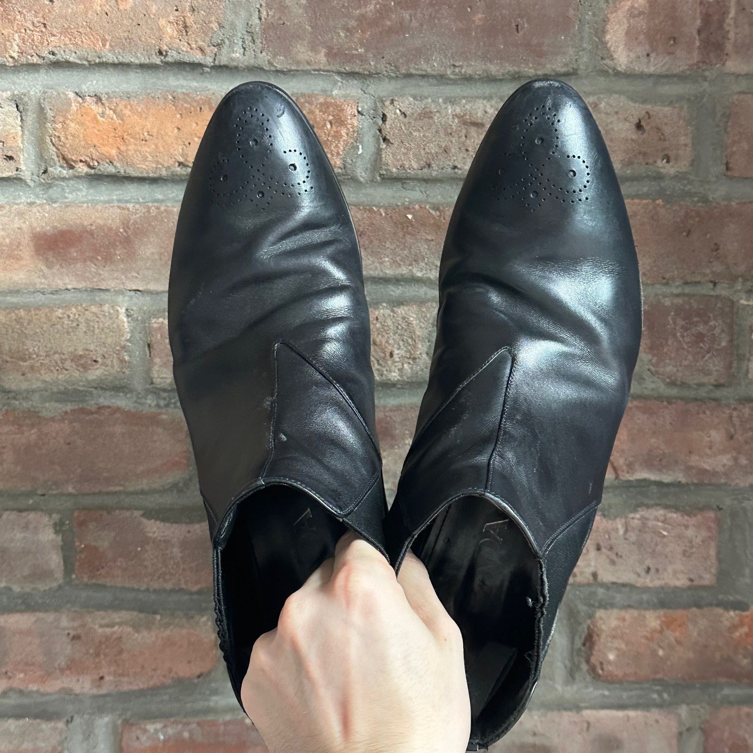 Prada SS18 Brogue Chelsea Boots Size US 8.5 / EU 41-42 - 3 Thumbnail