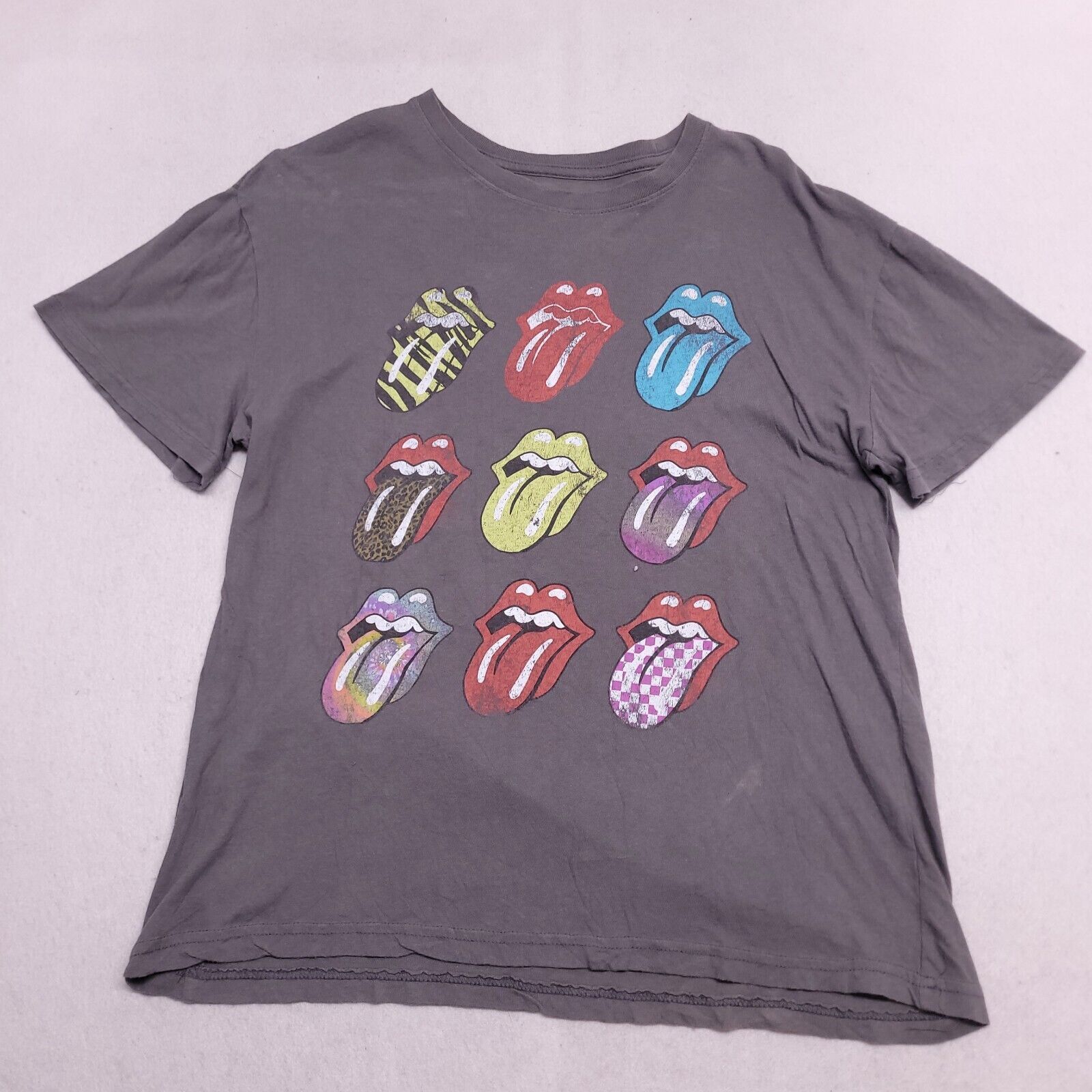 The Rolling Stones The Rolling Stones Graphic T-Shirt Adult Mens Size M Gray Size US M / EU 48-50 / 2 - 2 Thumbnail