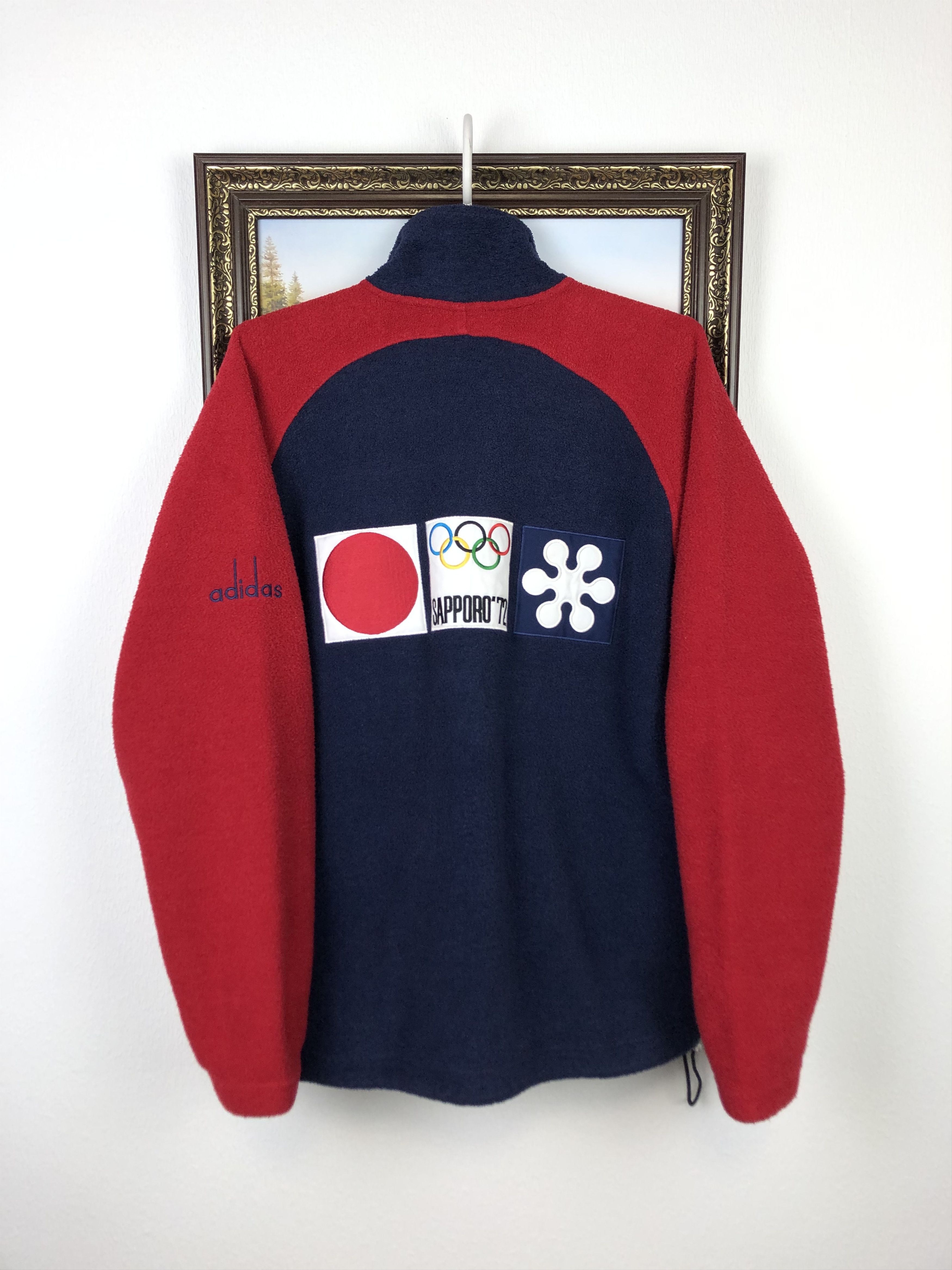 Adidas Vintage 90's Adidas Olympic Games 1972 Sapporo Jacket Fleece Size US M / EU 48-50 / 2 - 10 Thumbnail