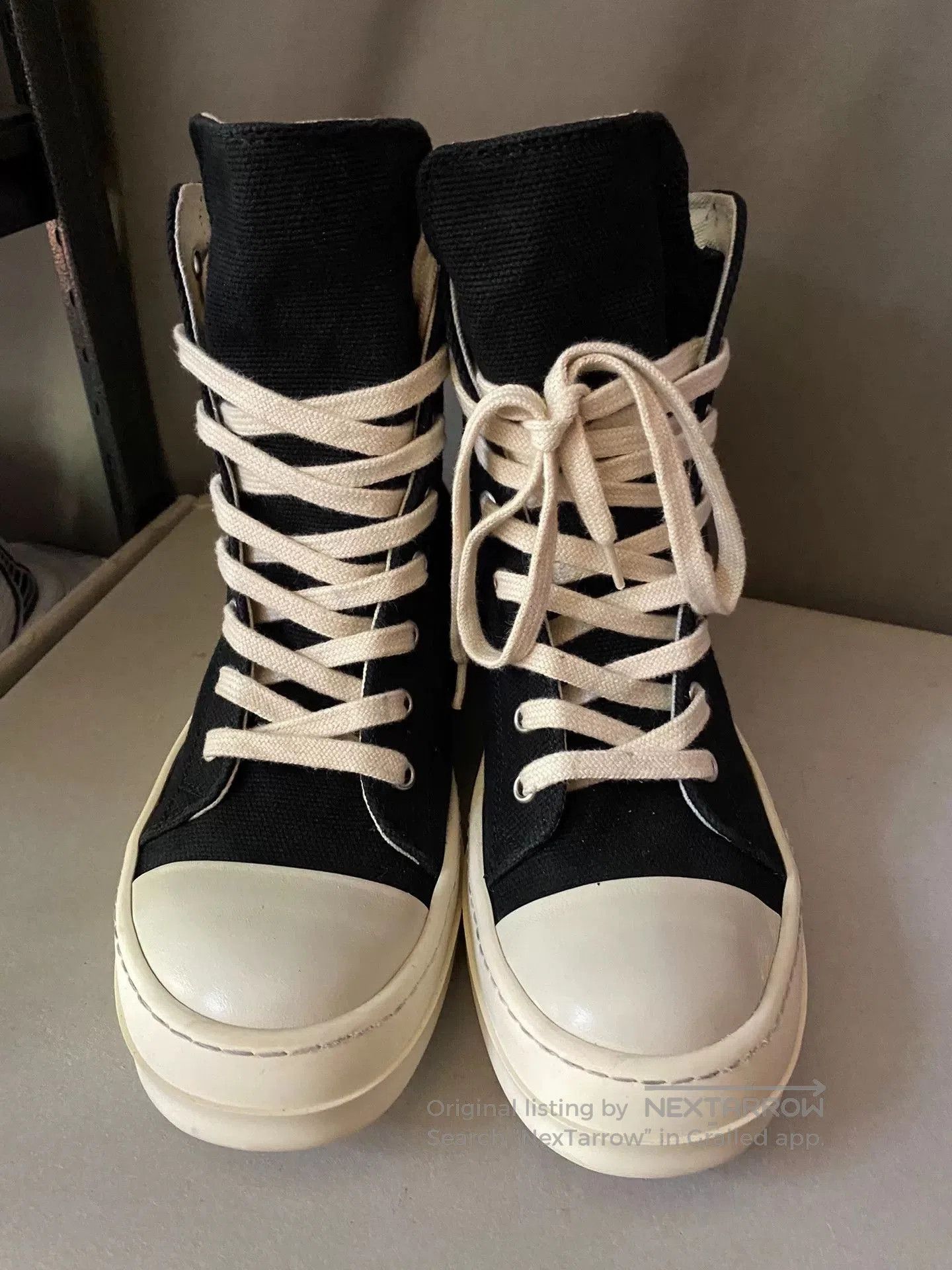 Rick Owens Rick Owens Canvas High-Top Sneakers. Size US 6 / IT 36 - 2 Thumbnail