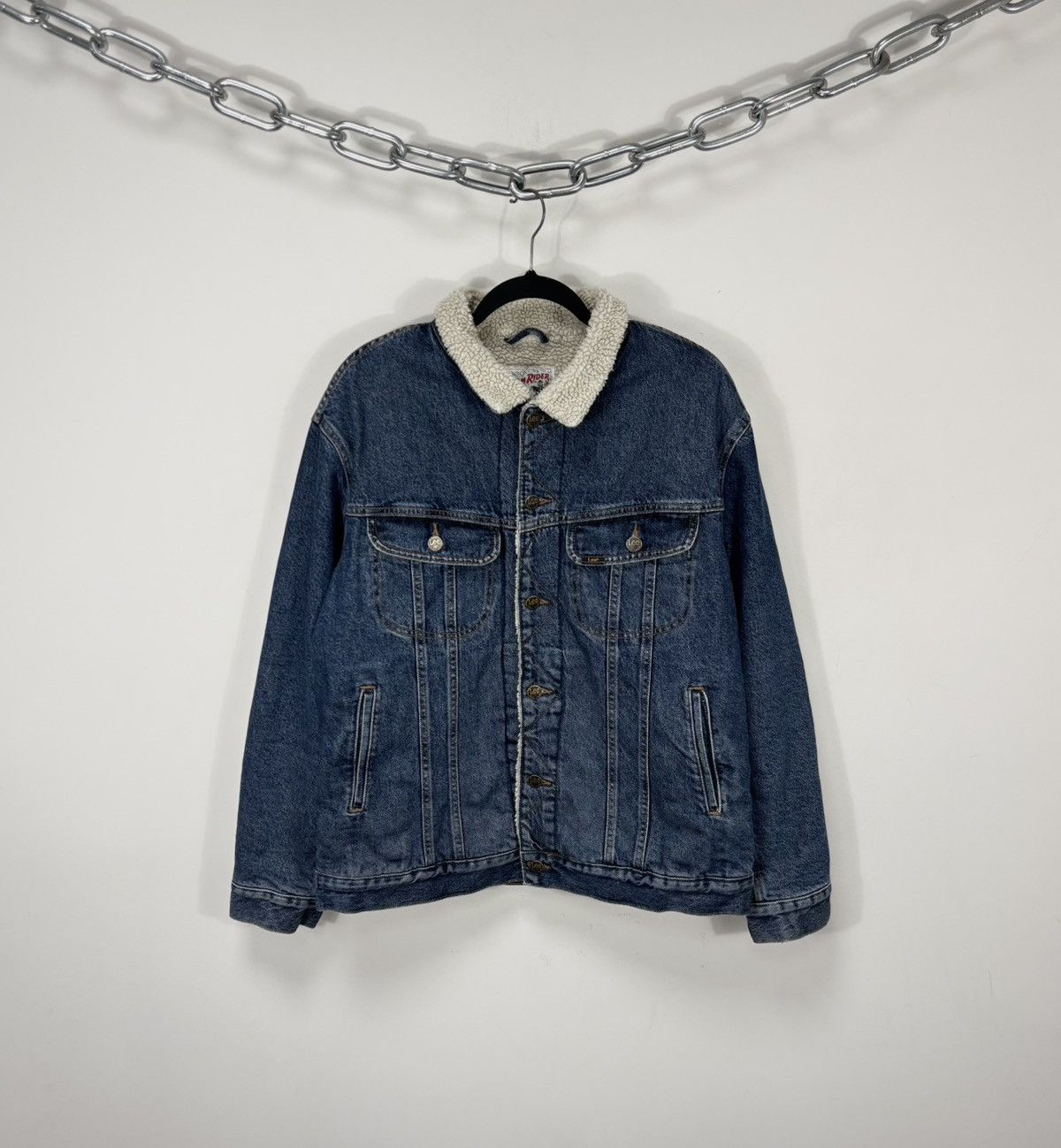 Lee Vintage Lee Storm Rider Men’s Blue Lined Sherpa Denim Jacket Size US L / EU 52-54 / 3 - 1 Thumbnail
