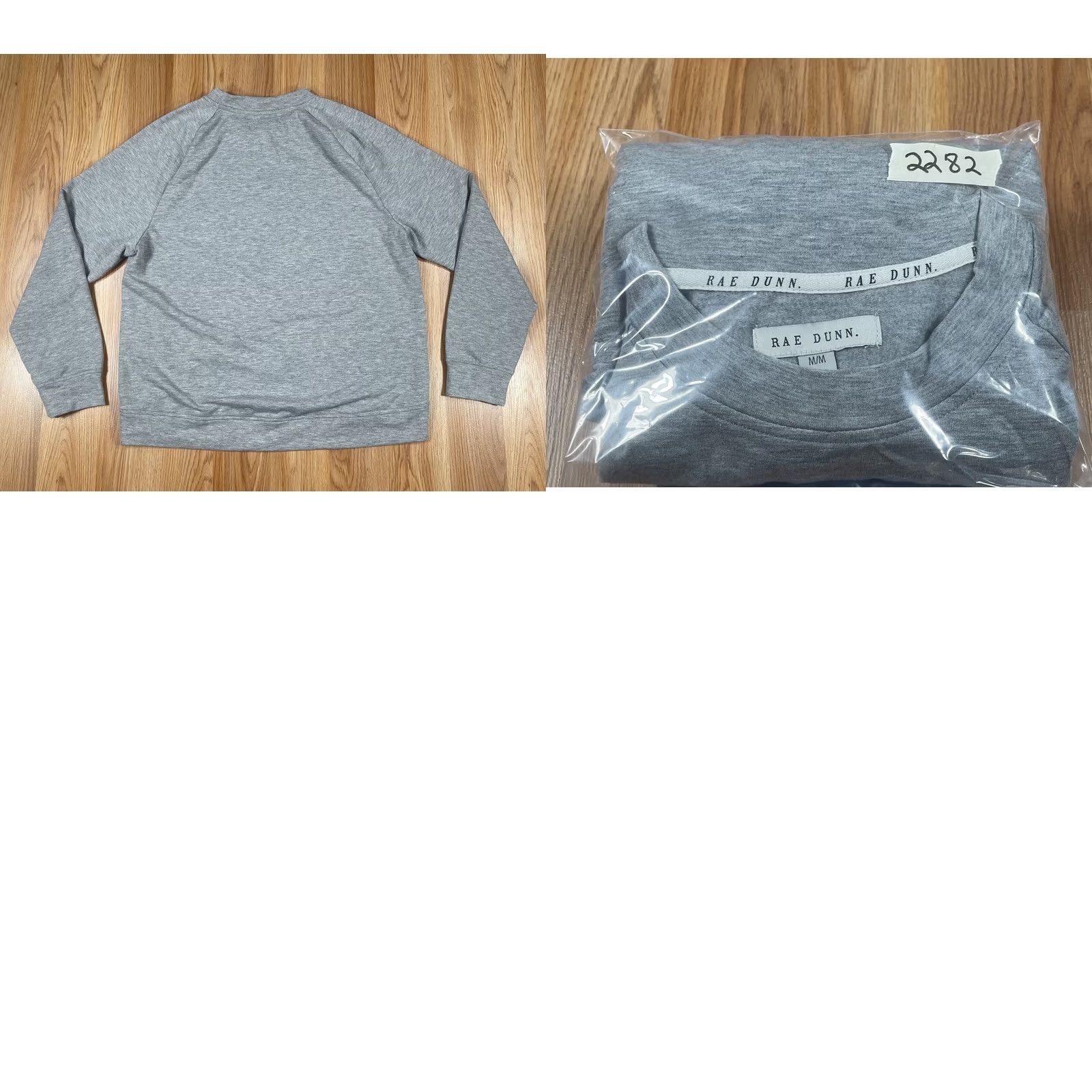 Vintage Rae Dunn Sweatshirt Womens M Medium Gray Long Sleeve Pullover Polyester Blend Size M / US 6-8 / IT 42-44 - 9 Thumbnail