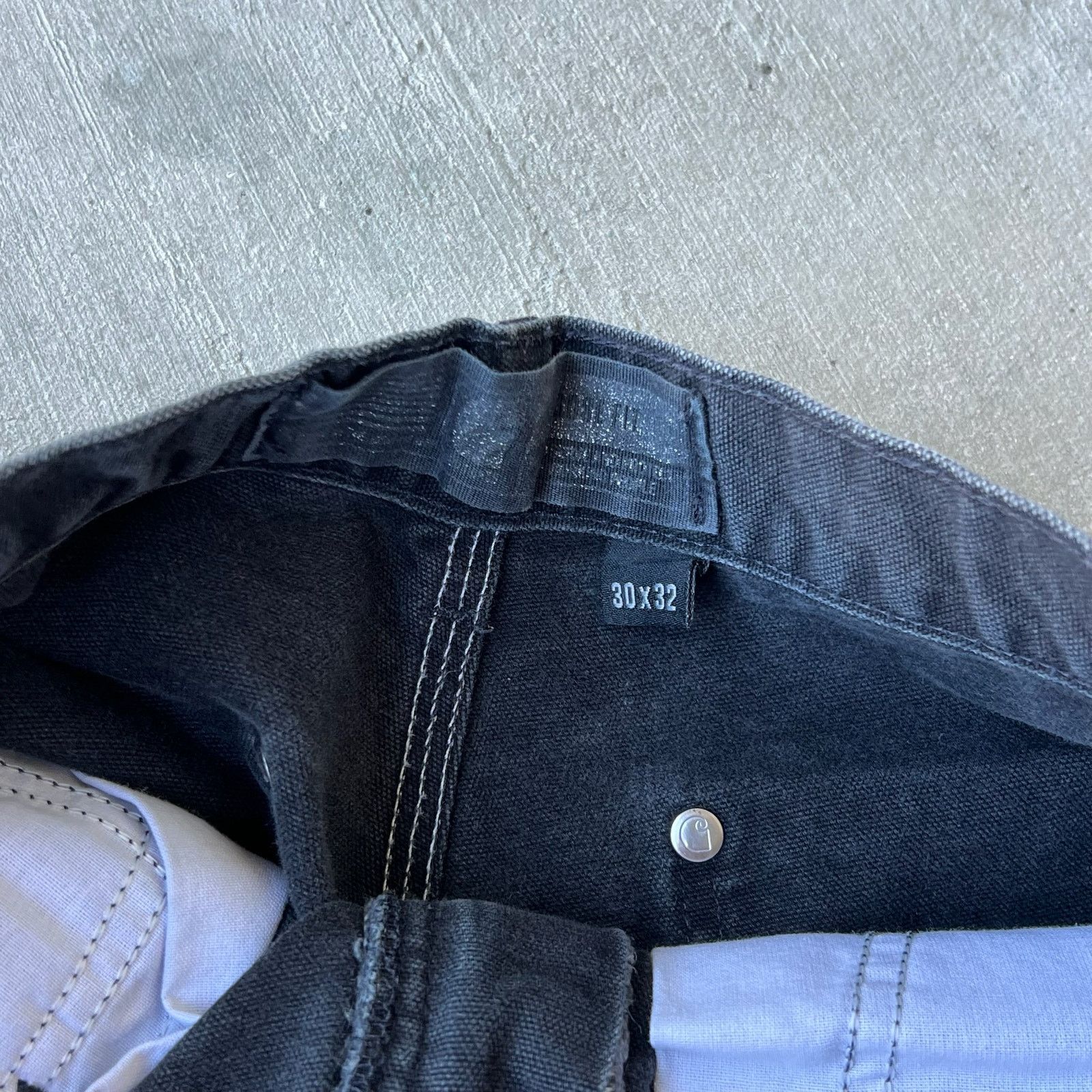Carhartt × Vintage Carhartt faded black double knee work wear carpenter pants Size US 27 - 8 Thumbnail