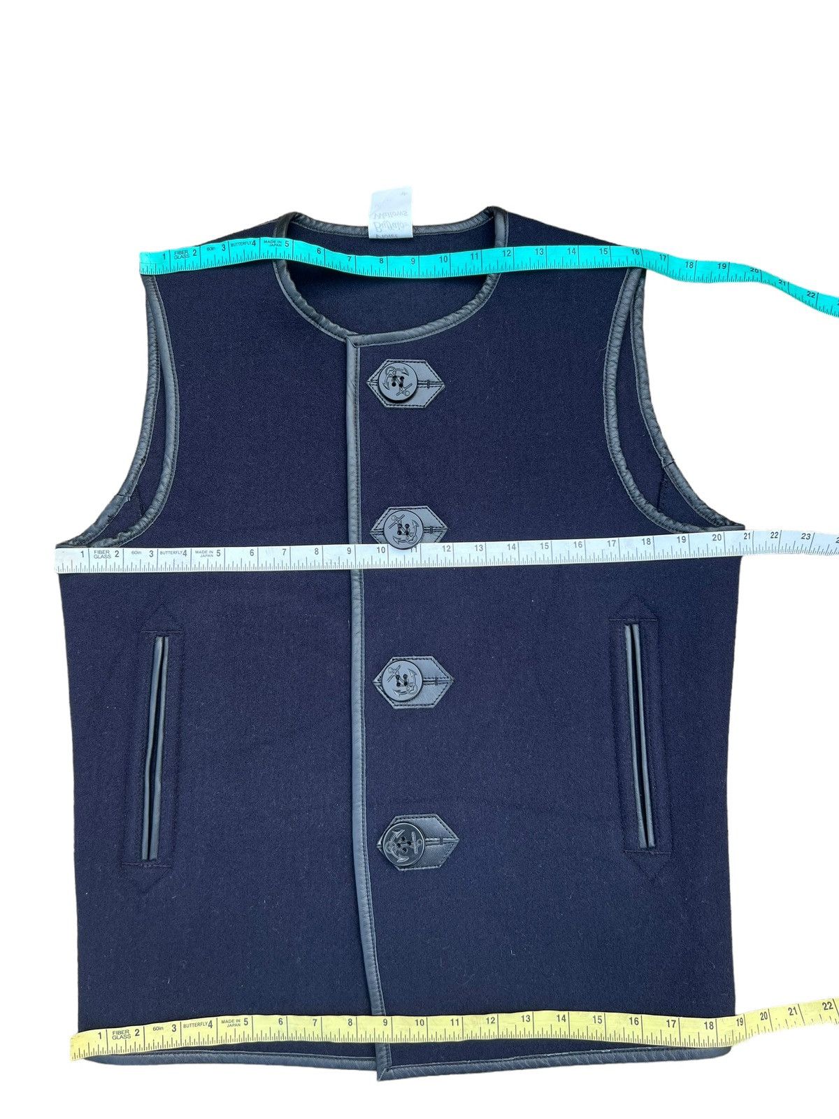 Freewheelers Violet Buffalo Wallows Wool Cowhide Leather Trim USN Vest Size US M / EU 48-50 / 2 - 2 Thumbnail