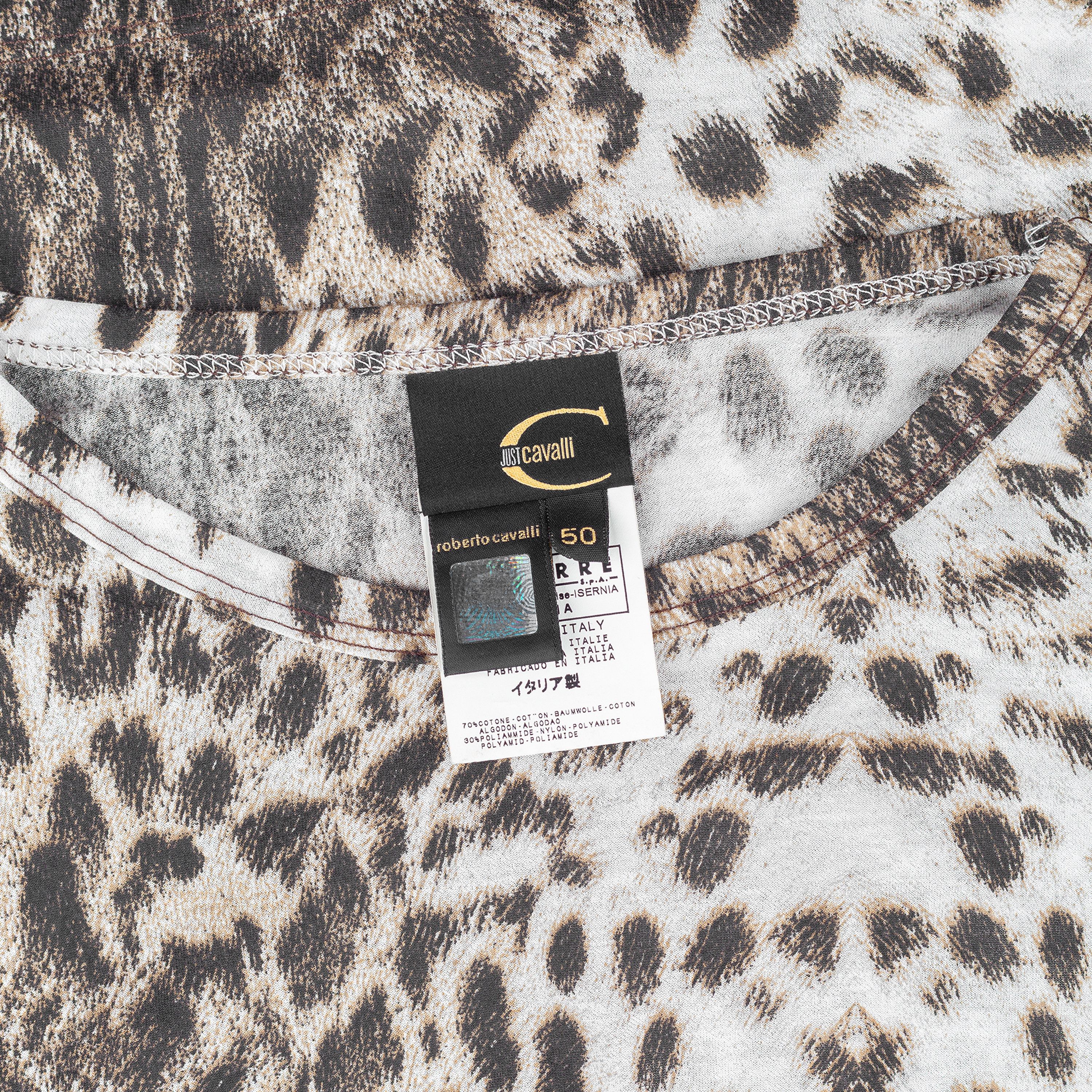 Just Cavalli Just Cavalli Vintage Brown Cheetah Long Sleeve Top Size US L / EU 52-54 / 3 - 5 Thumbnail