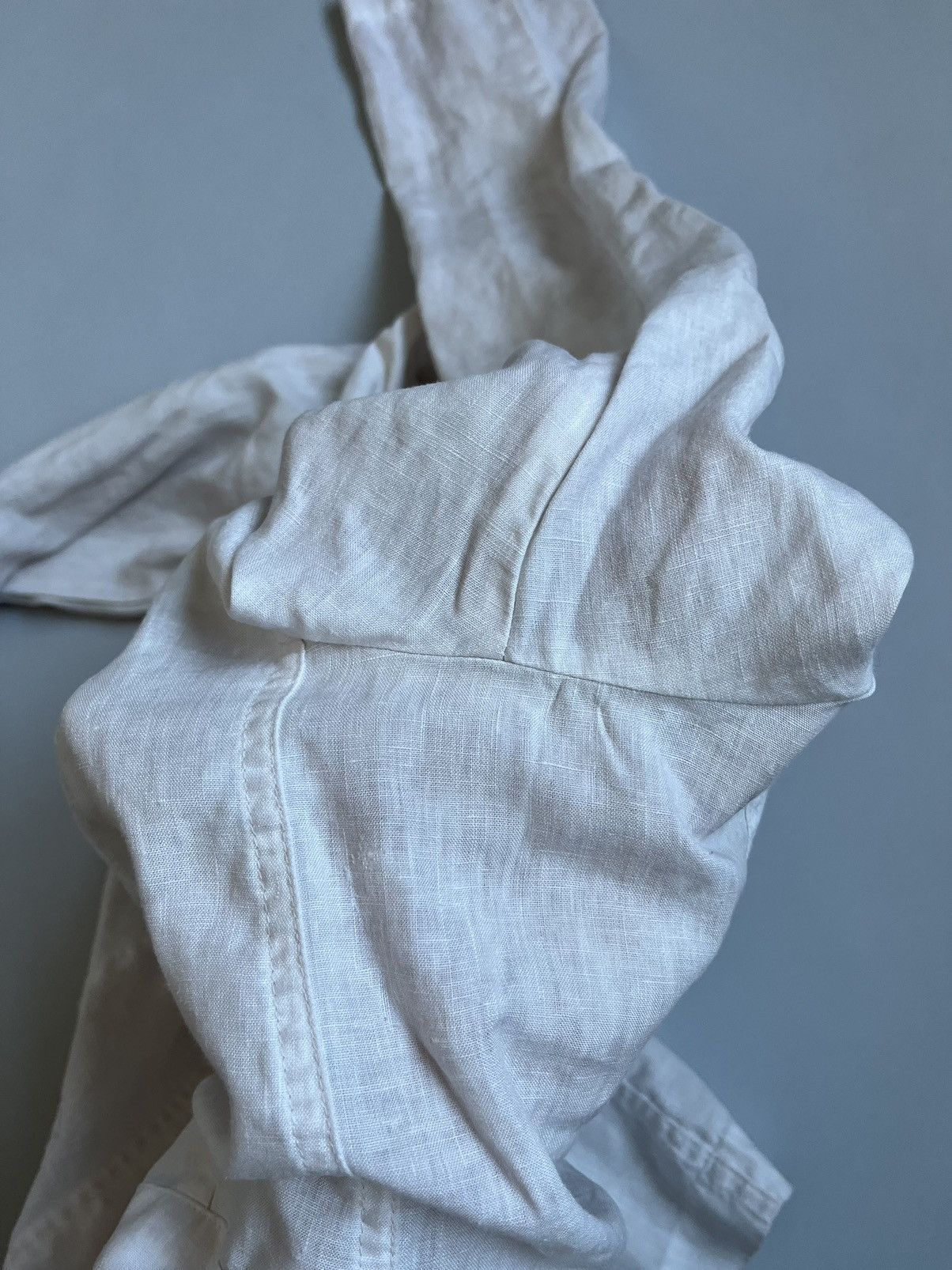 Black Label × Rundholz RUNDHOLZ Black Label Women White Linen Faded Pocket Blazer Size M / US 6-8 / IT 42-44 - 16 Thumbnail