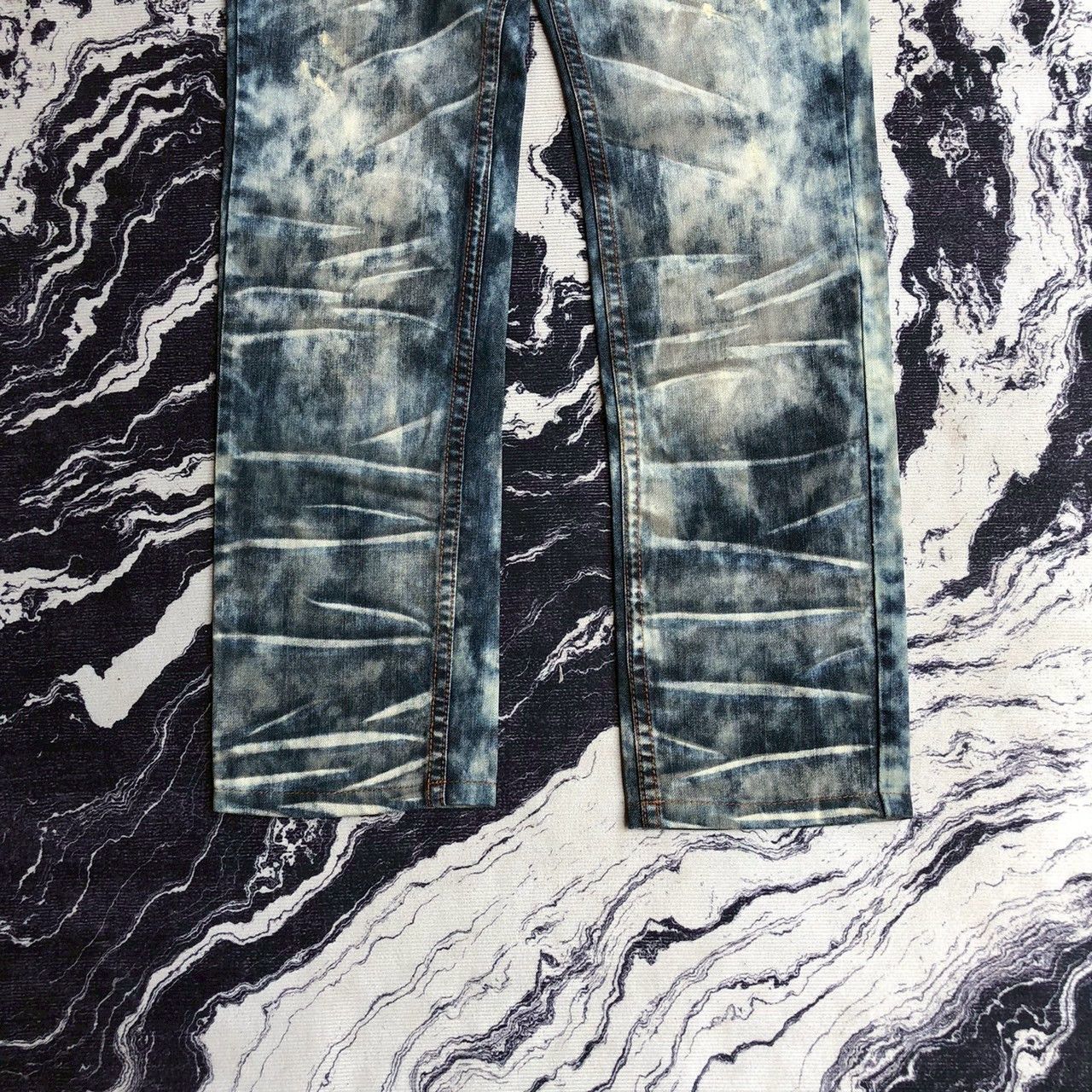 Vintage Y2K Semantic Design Heavy Fade Japanese Denim