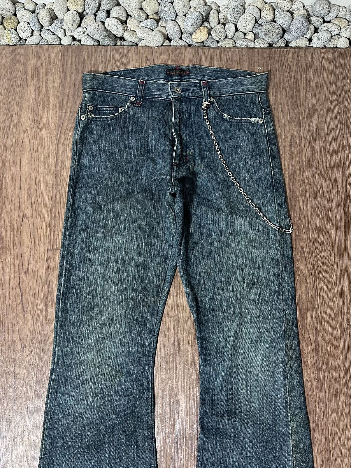 Morgan Homme Morgan Homme rusty washed flare denim Size US 31 - 3 Thumbnail